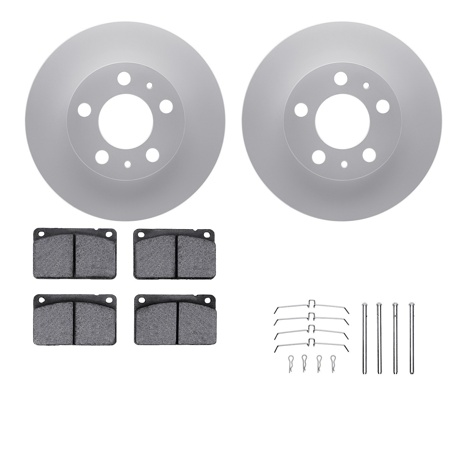 DYN 4612-27002 DFC Geospec Rotors with EURO 5000 Ceramic Brake Pads includes Hardware