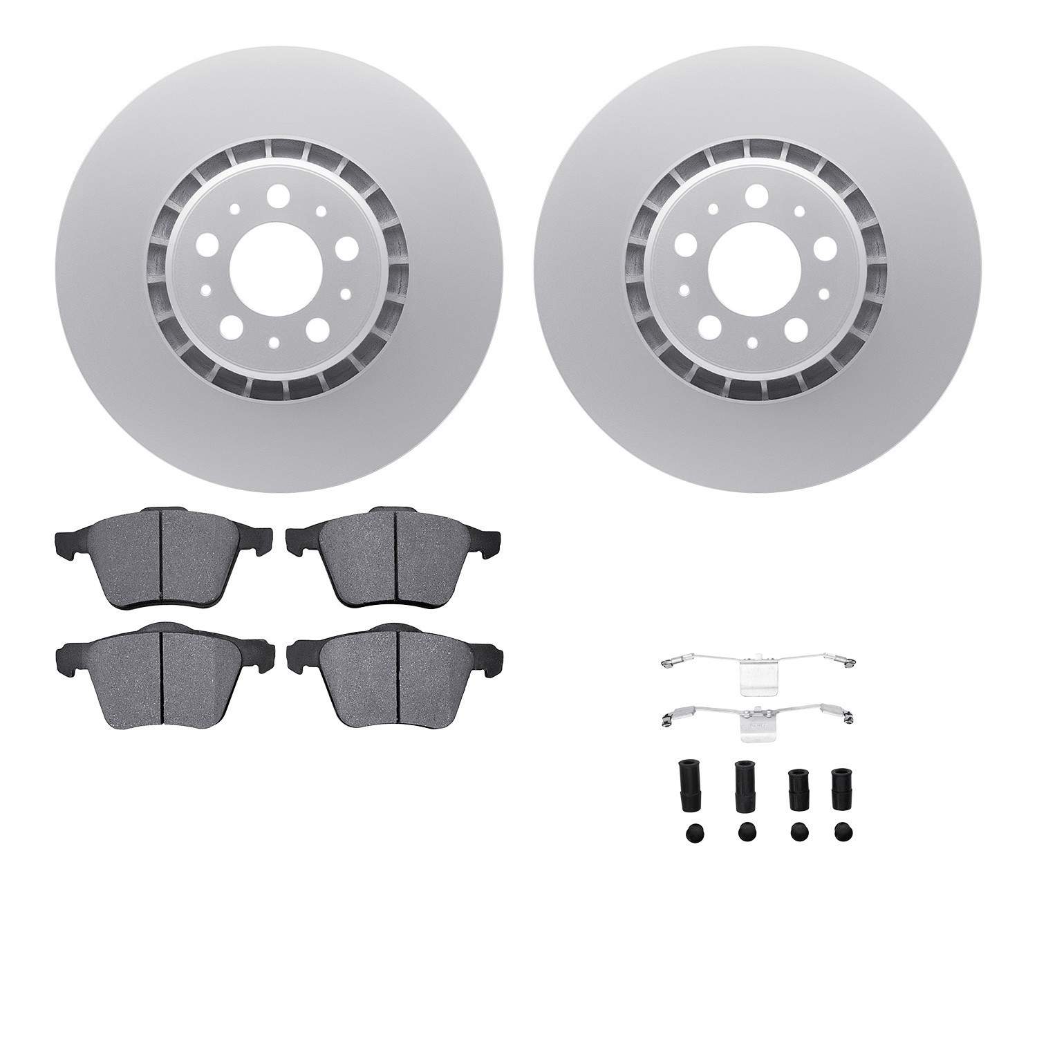 DYN 4612-27025 DFC Geospec Rotors with EURO 5000 Ceramic Brake Pads includes Hardware