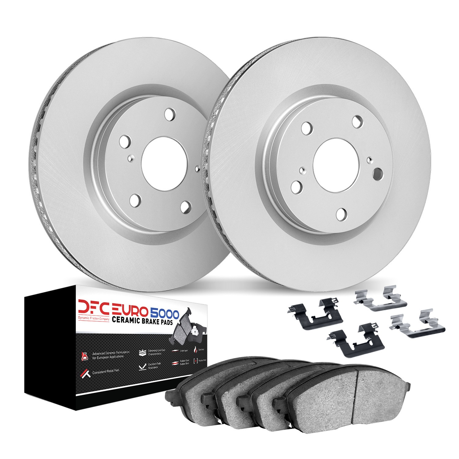 DYN 4612-31025 DFC Geospec Rotors with EURO 5000 Ceramic Brake Pads includes Hardware - Image 2