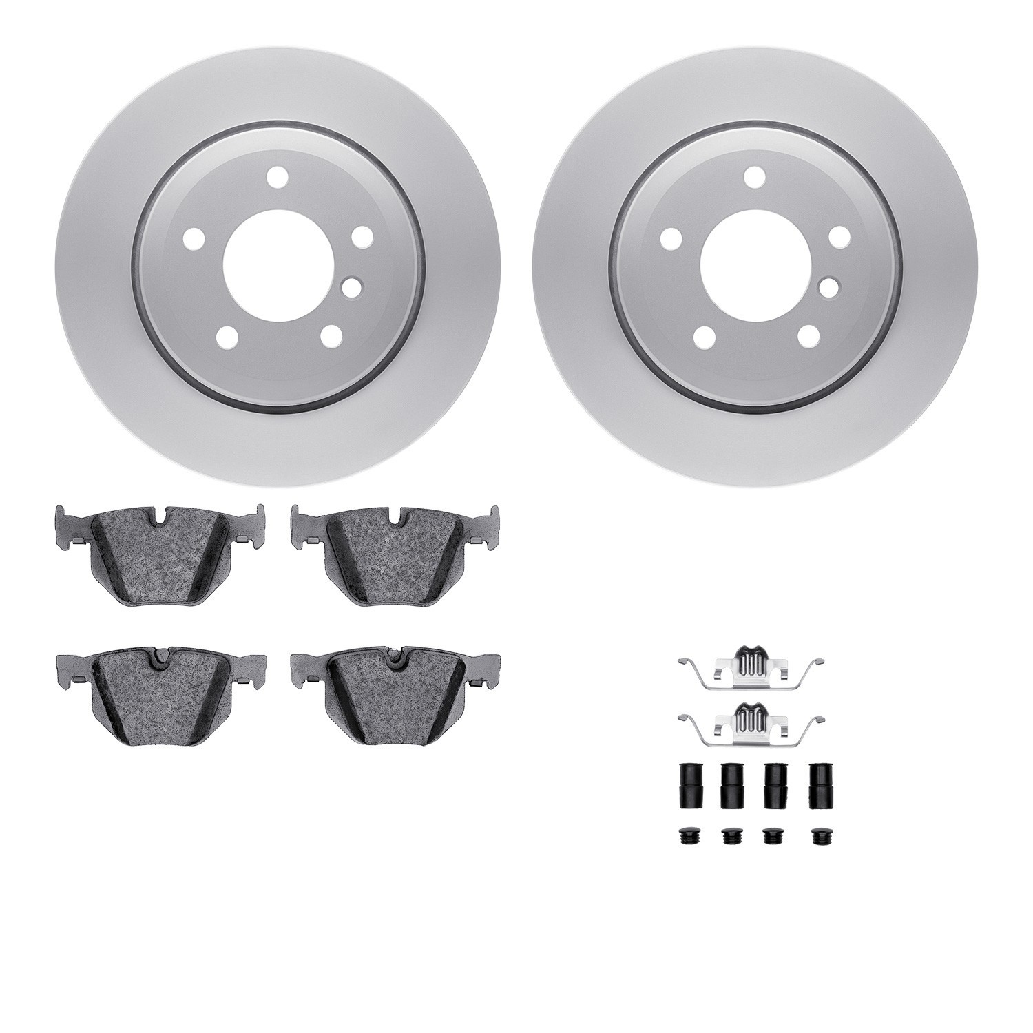 DYN 4612-31043 DFC Geospec Rotors with EURO 5000 Ceramic Brake Pads includes Hardware
