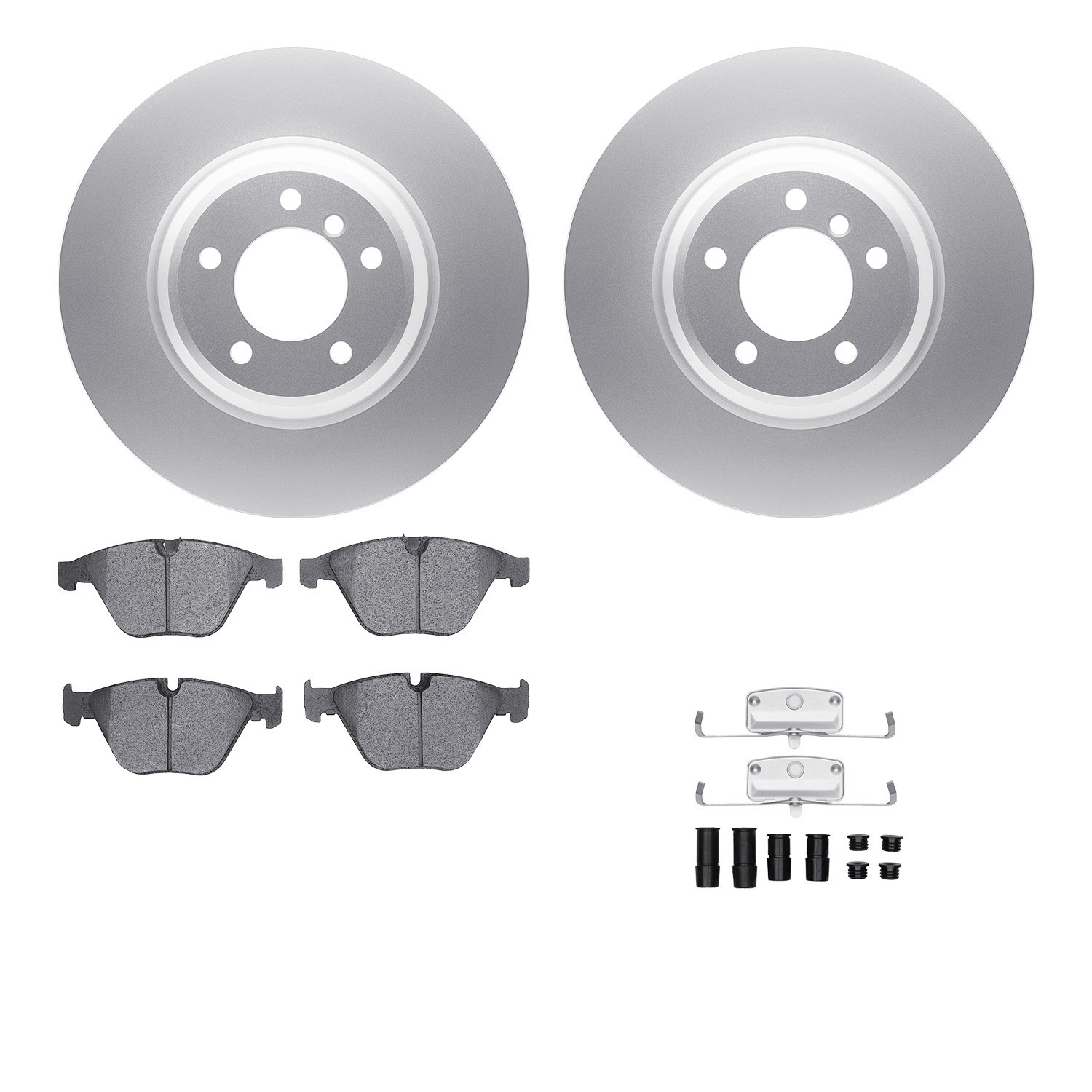 DYN 4612-31047 DFC Geospec Rotors with EURO 5000 Ceramic Brake Pads includes Hardware