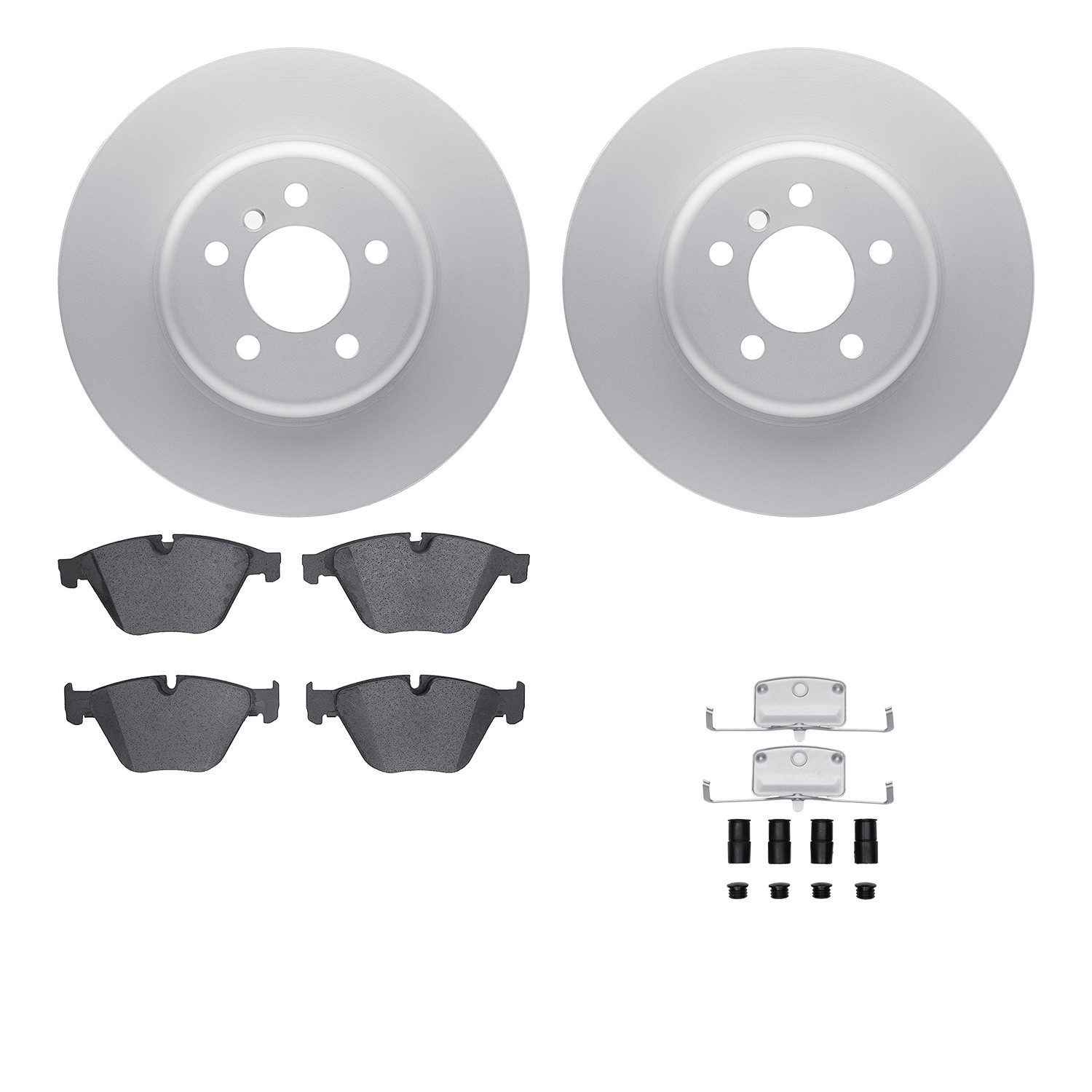 DYN 4612-31058 DFC Geospec Rotors with EURO 5000 Ceramic Brake Pads includes Hardware