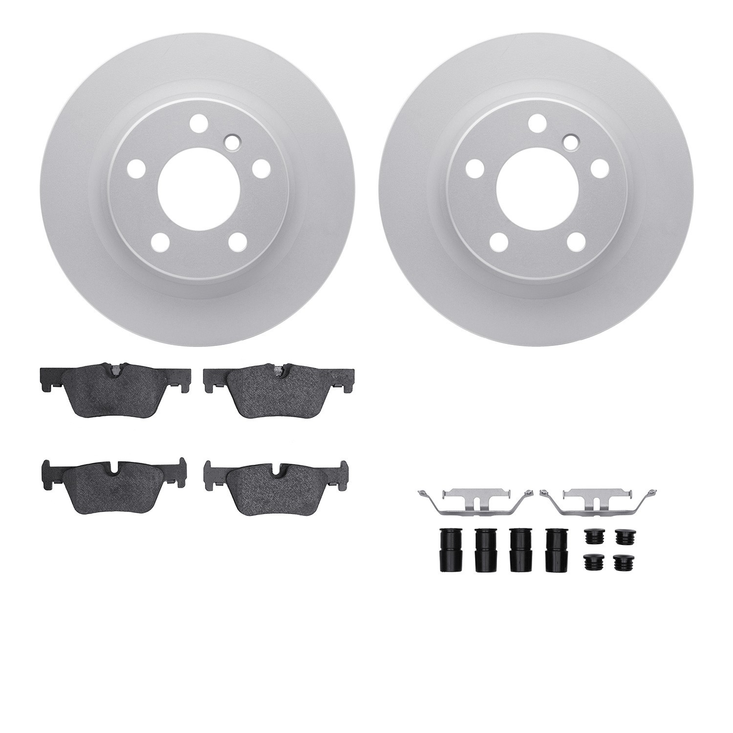 DYN 4612-31069 DFC Geospec Rotors with EURO 5000 Ceramic Brake Pads includes Hardware