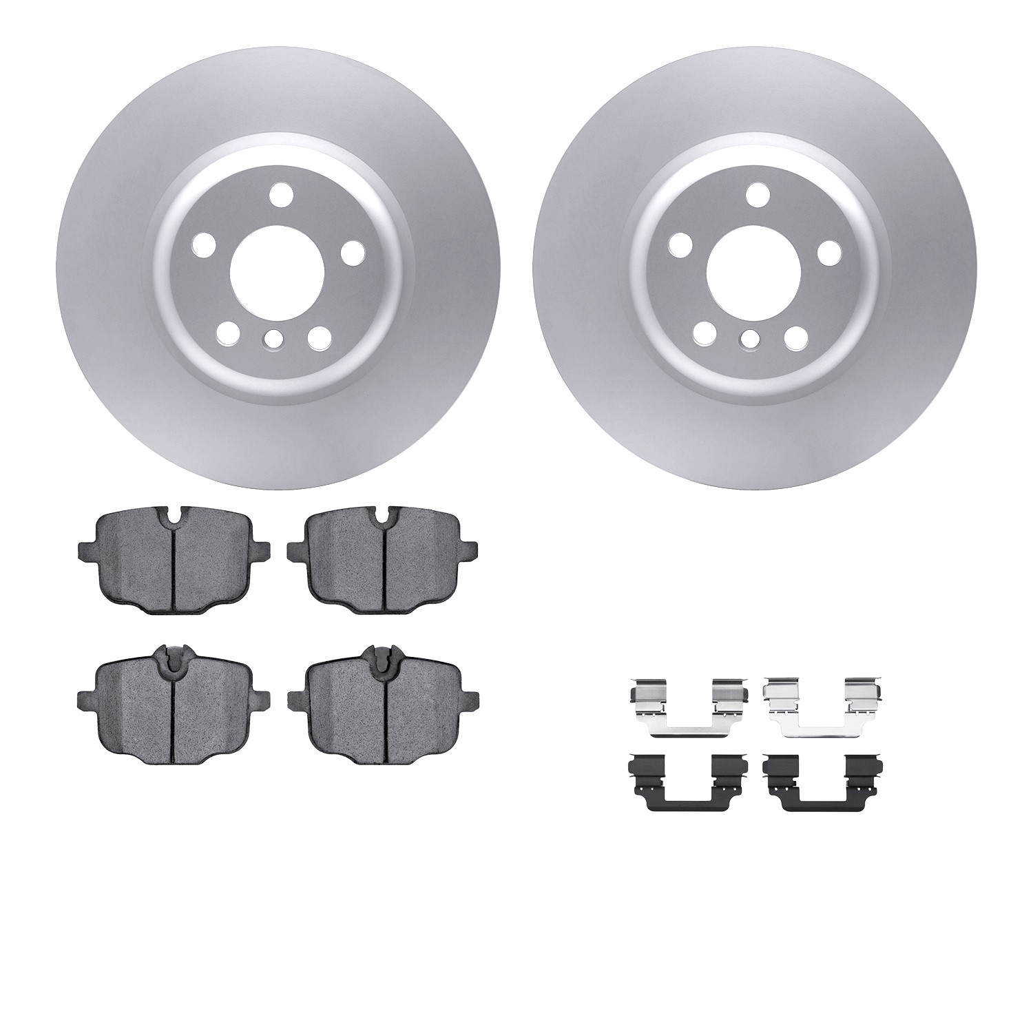 DYN 4612-31075 DFC Geospec Rotors with EURO 5000 Ceramic Brake Pads includes Hardware