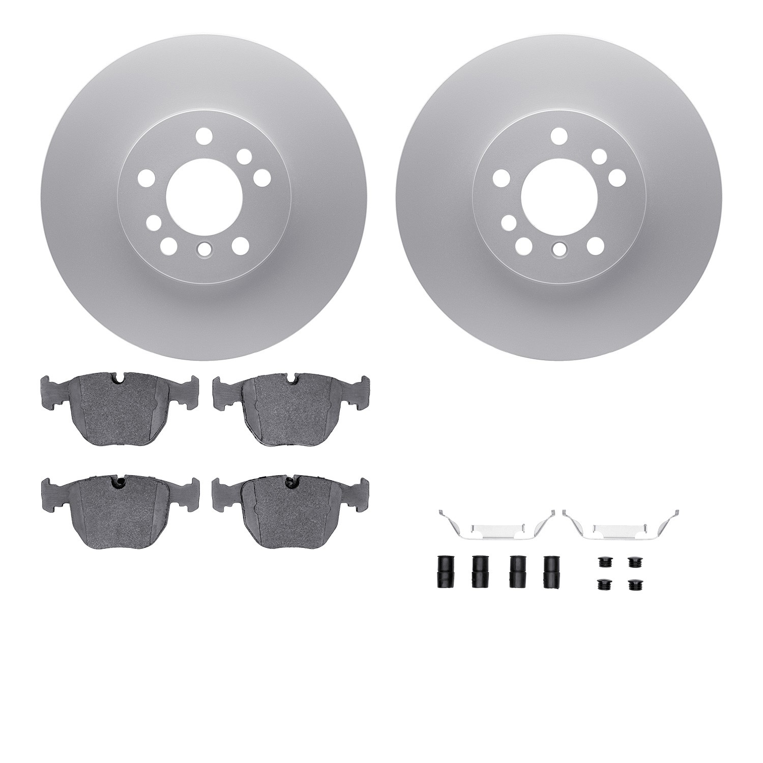 DYN 4612-31079 DFC Geospec Rotors with EURO 5000 Ceramic Brake Pads includes Hardware