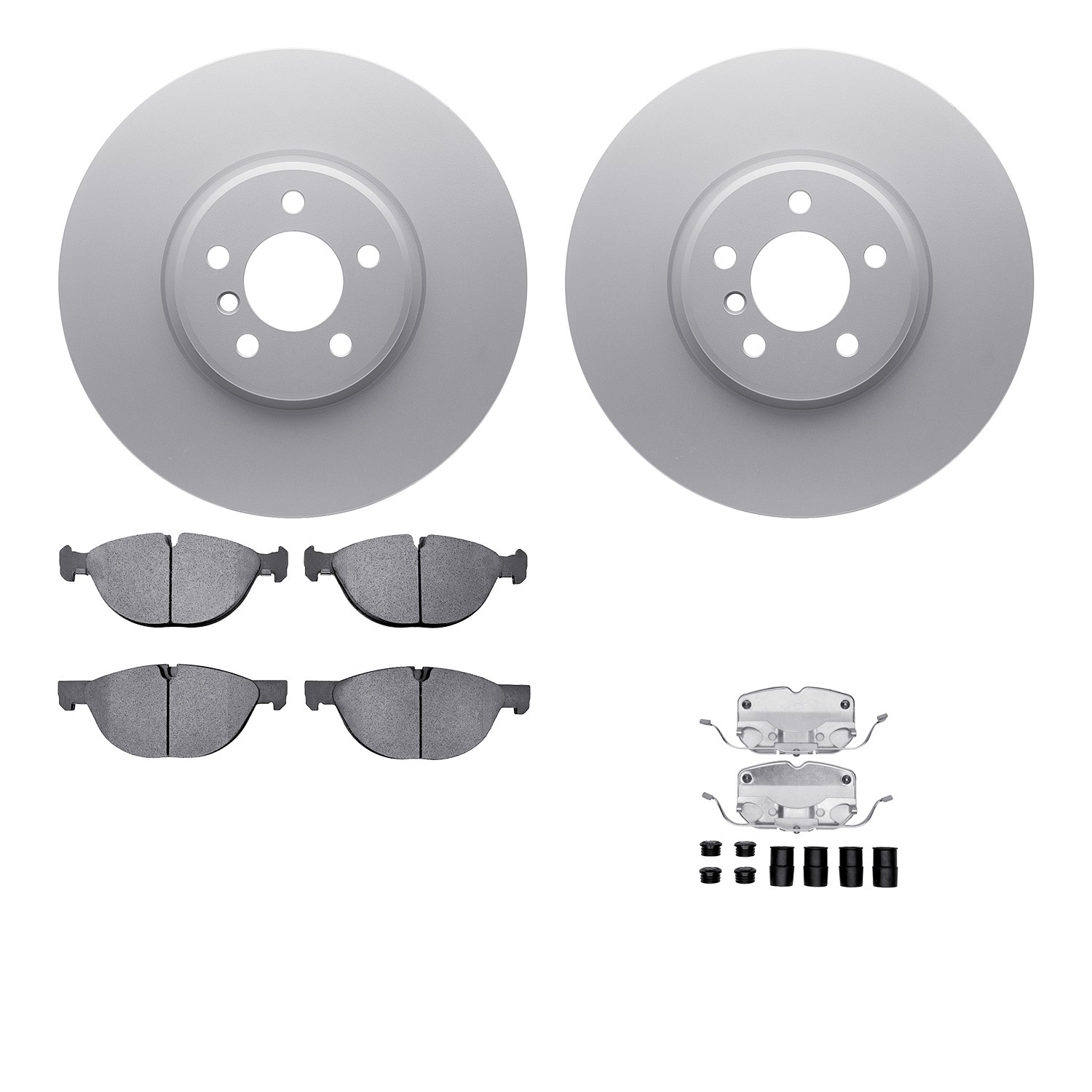 DYN 4612-31088 DFC Geospec Rotors with EURO 5000 Ceramic Brake Pads includes Hardware
