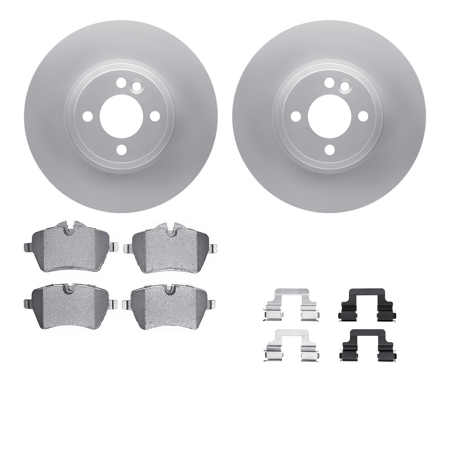 DYN 4612-32002 DFC Geospec Rotors with EURO 5000 Ceramic Brake Pads includes Hardware