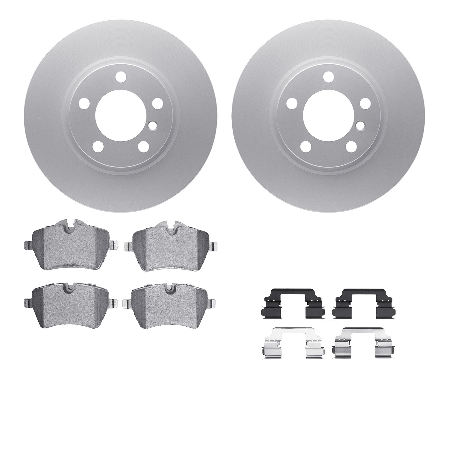 DYN 4612-32012 DFC Geospec Rotors with EURO 5000 Ceramic Brake Pads includes Hardware