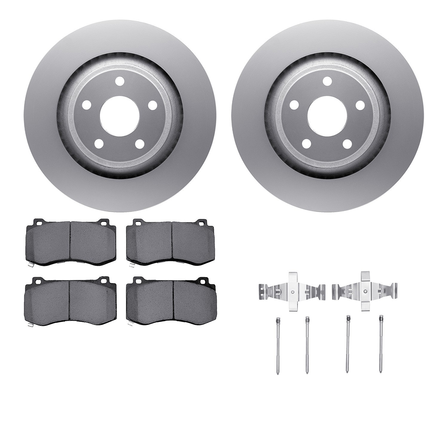 DYN 4612-42000 DFC Geospec Rotors with EURO 5000 Ceramic Brake Pads includes Hardware