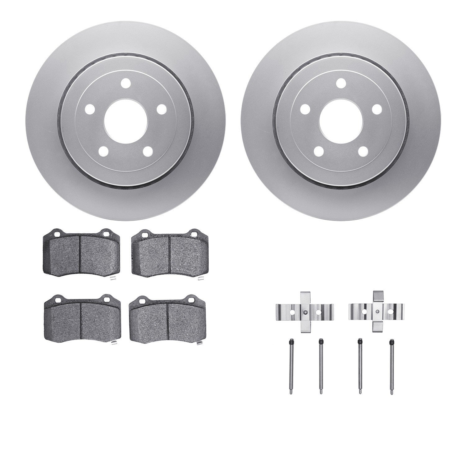 DYN 4612-42001 DFC Geospec Rotors with EURO 5000 Ceramic Brake Pads includes Hardware