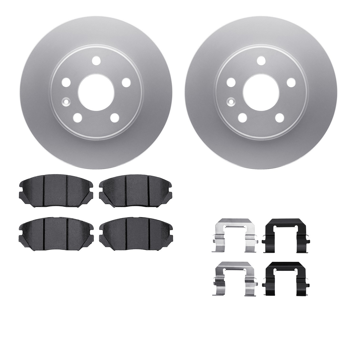 DYN 4612-45002 DFC Geospec Rotors with EURO 5000 Ceramic Brake Pads includes Hardware