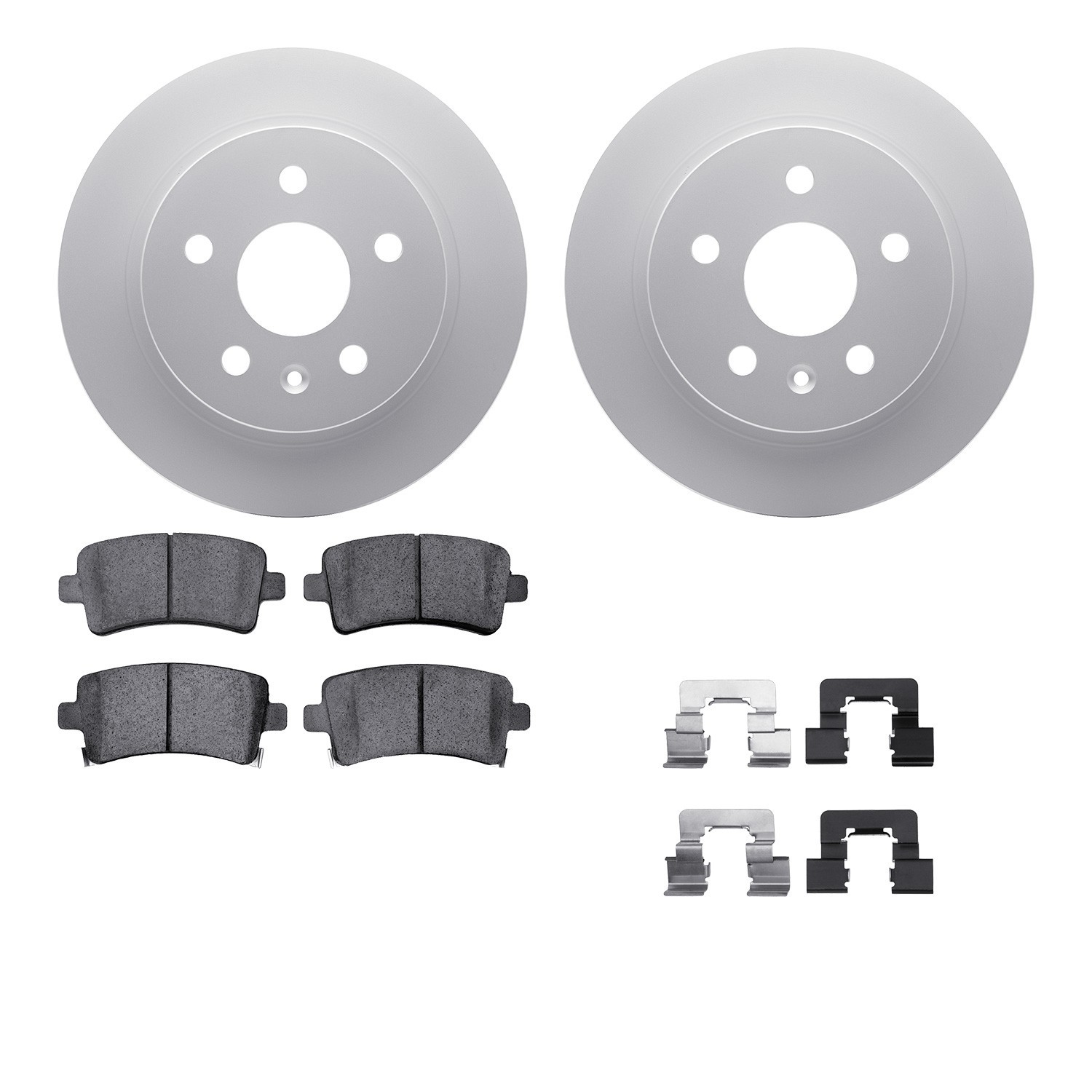 DYN 4612-45003 DFC Geospec Rotors with EURO 5000 Ceramic Brake Pads includes Hardware