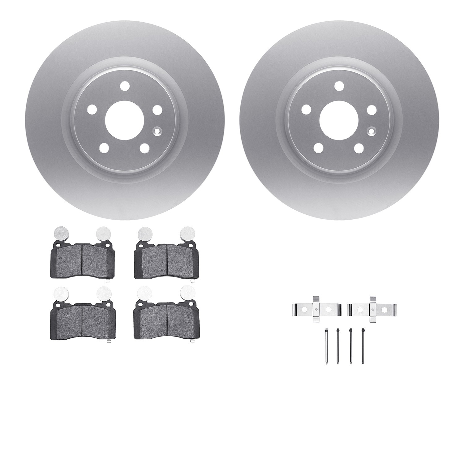 DYN 4612-45007 DFC Geospec Rotors with EURO 5000 Ceramic Brake Pads includes Hardware