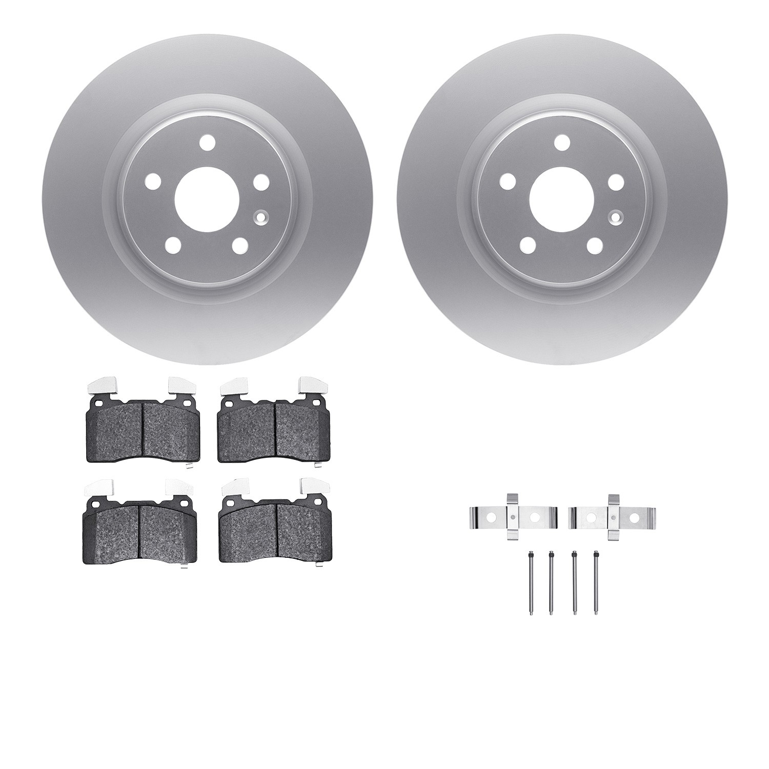 DYN 4612-45008 DFC Geospec Rotors with EURO 5000 Ceramic Brake Pads includes Hardware