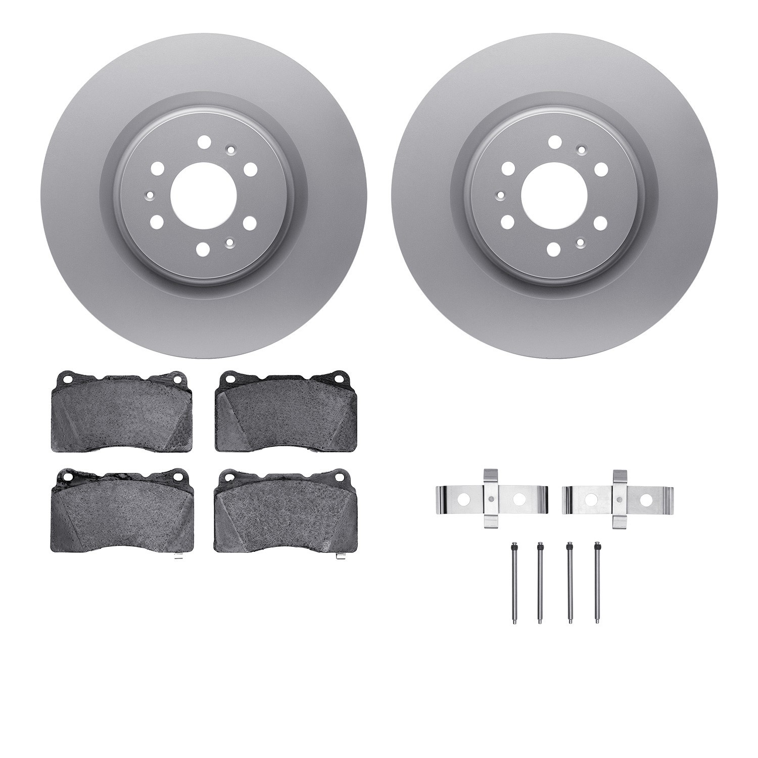 DYN 4612-46000 DFC Geospec Rotors with EURO 5000 Ceramic Brake Pads includes Hardware