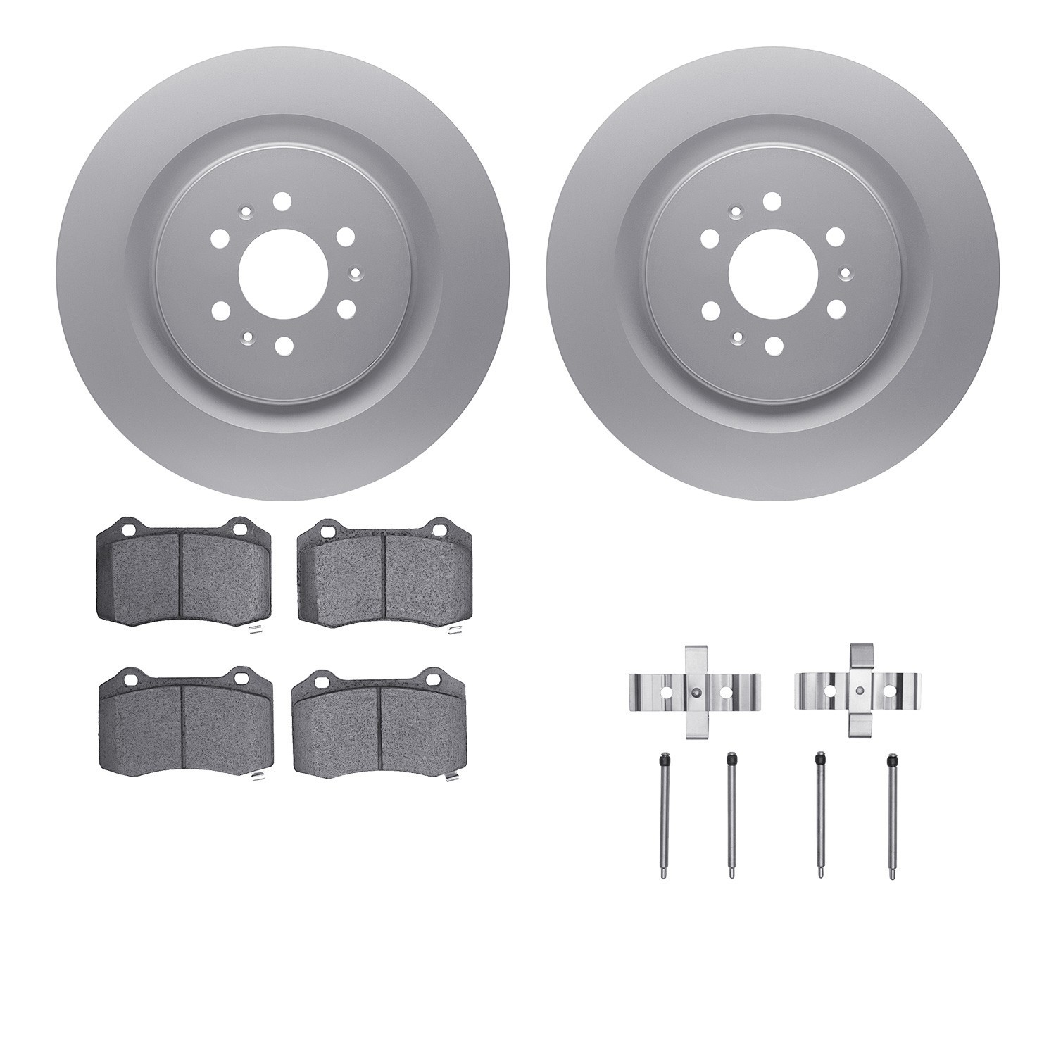 DYN 4612-46001 DFC Geospec Rotors with EURO 5000 Ceramic Brake Pads includes Hardware