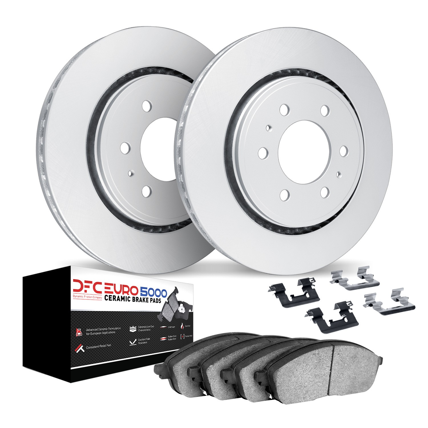 DYN 4612-46001 DFC Geospec Rotors with EURO 5000 Ceramic Brake Pads includes Hardware - Image 2