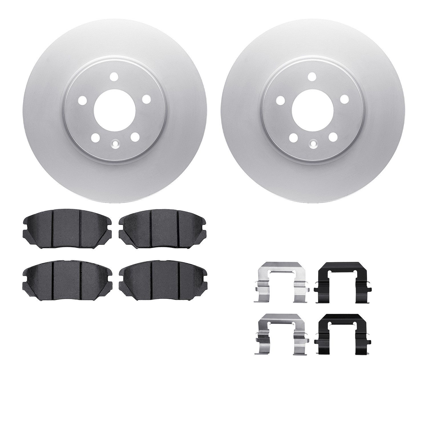 DYN 4612-46019 DFC Geospec Rotors with EURO 5000 Ceramic Brake Pads includes Hardware