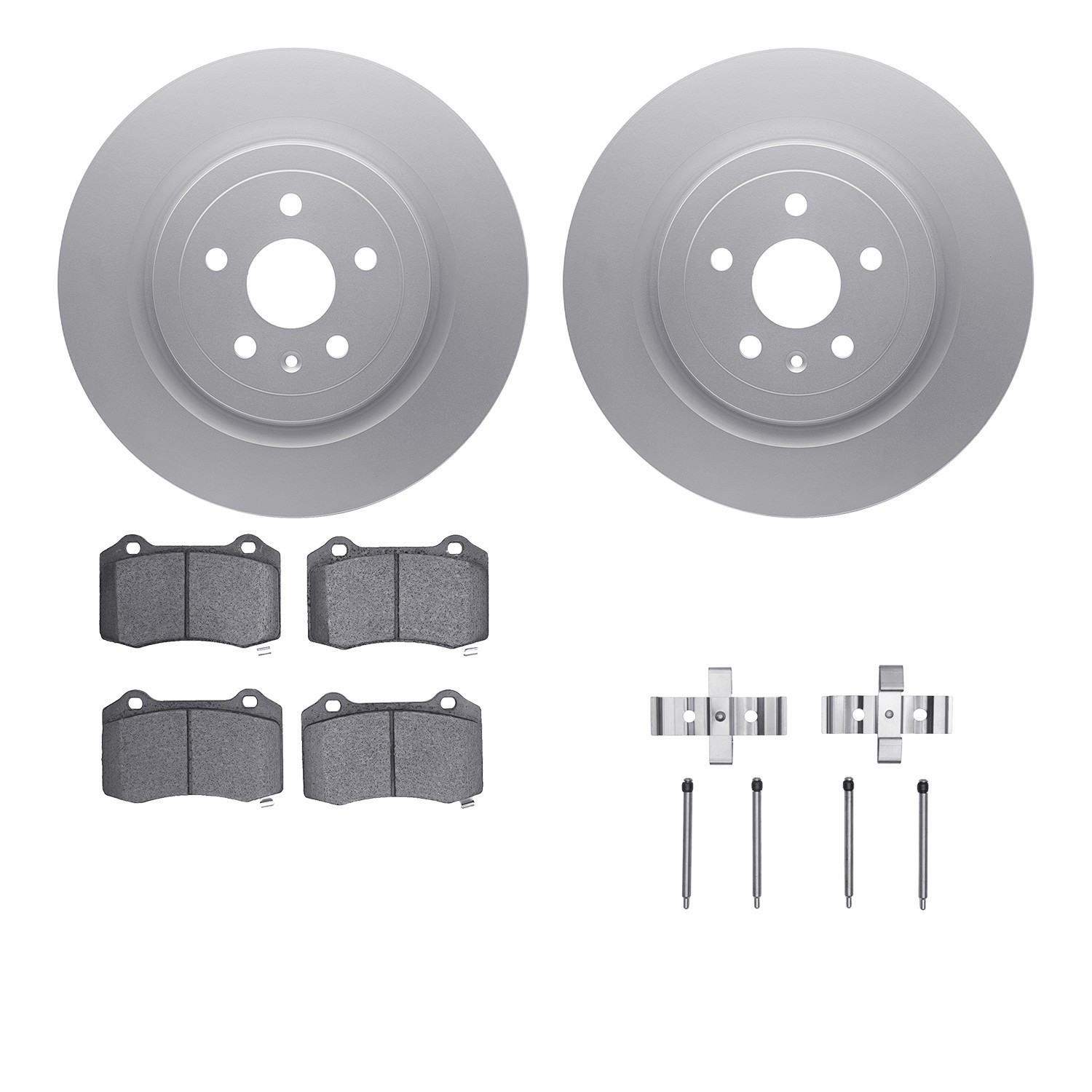 DYN 4612-47007 DFC Geospec Rotors with EURO 5000 Ceramic Brake Pads includes Hardware