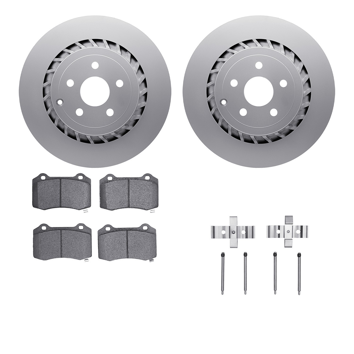 DYN 4612-47010 DFC Geospec Rotors with EURO 5000 Ceramic Brake Pads includes Hardware