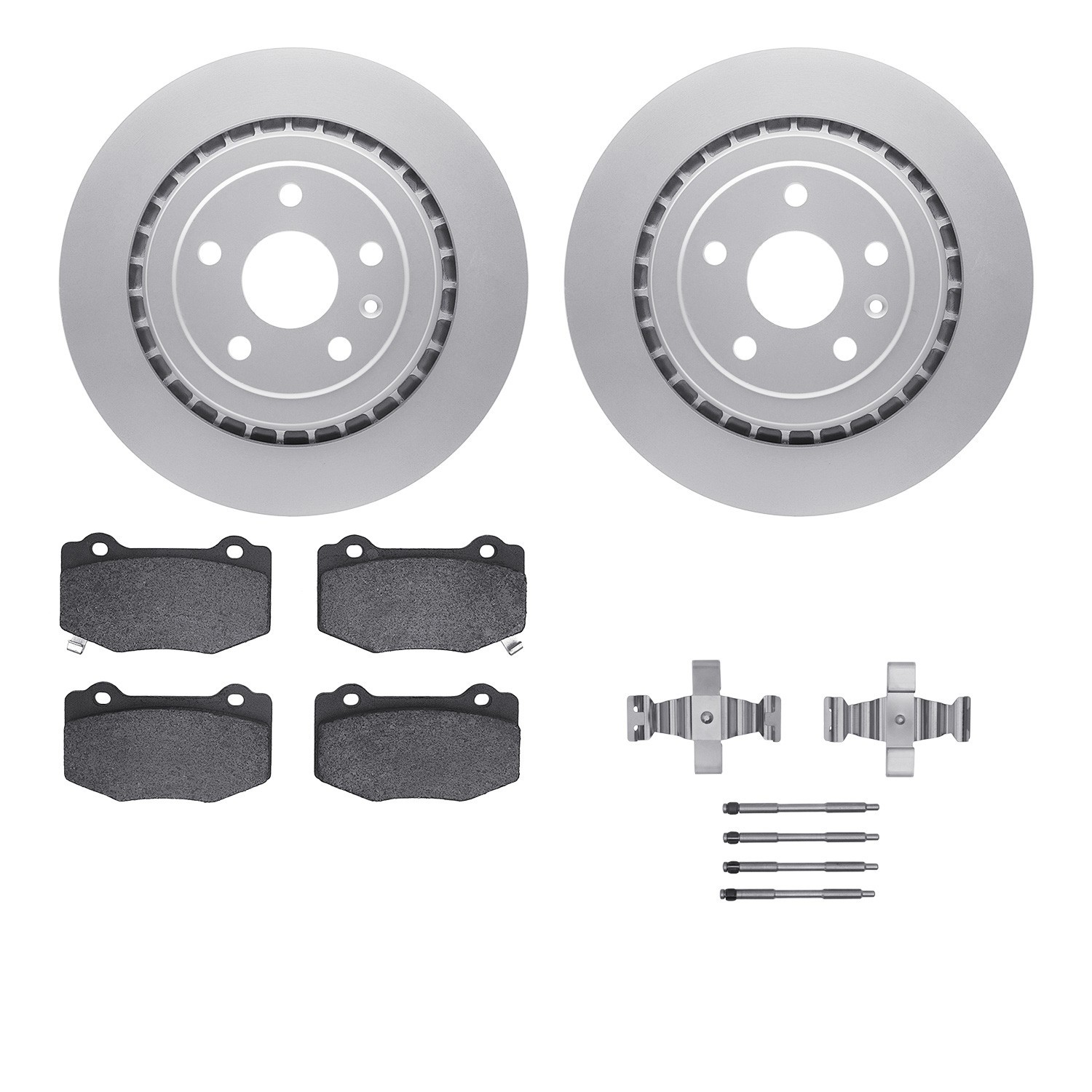 DYN 4612-47013 DFC Geospec Rotors with EURO 5000 Ceramic Brake Pads includes Hardware