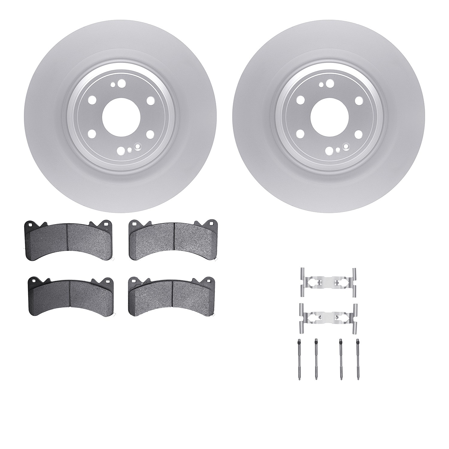 DYN 4612-47014 DFC Geospec Rotors with EURO 5000 Ceramic Brake Pads includes Hardware