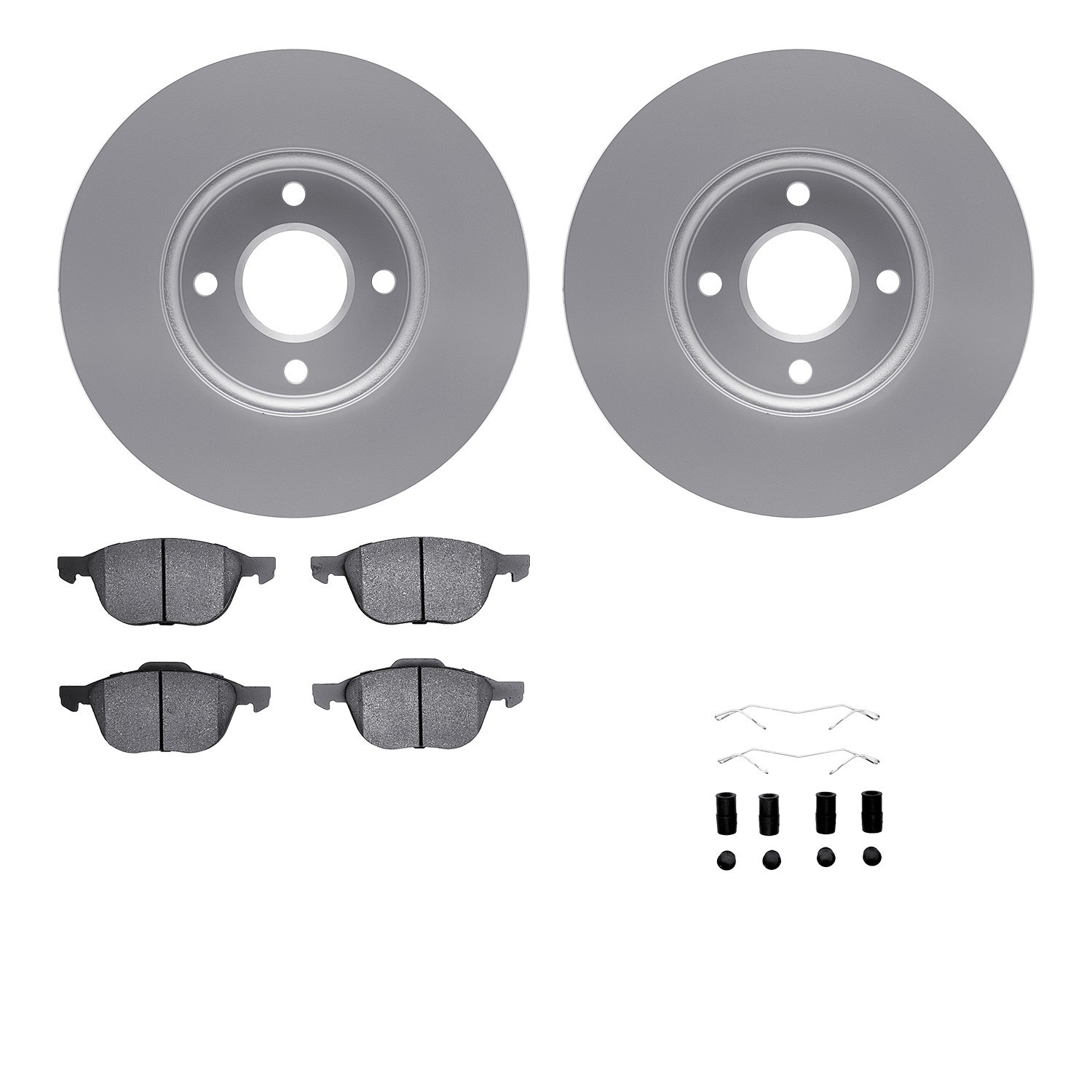 DYN 4612-54007 DFC Geospec Rotors with EURO 5000 Ceramic Brake Pads includes Hardware