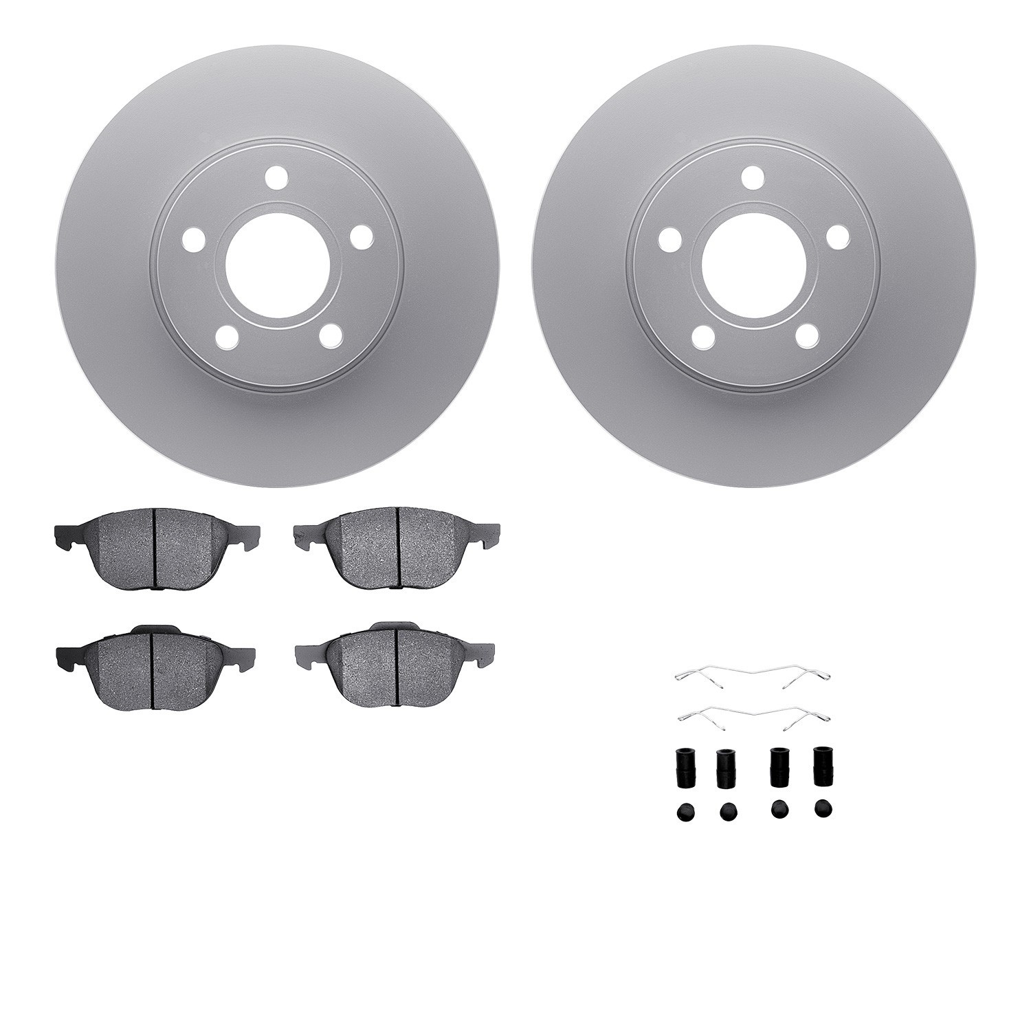 DYN 4612-54017 DFC Geospec Rotors with EURO 5000 Ceramic Brake Pads includes Hardware