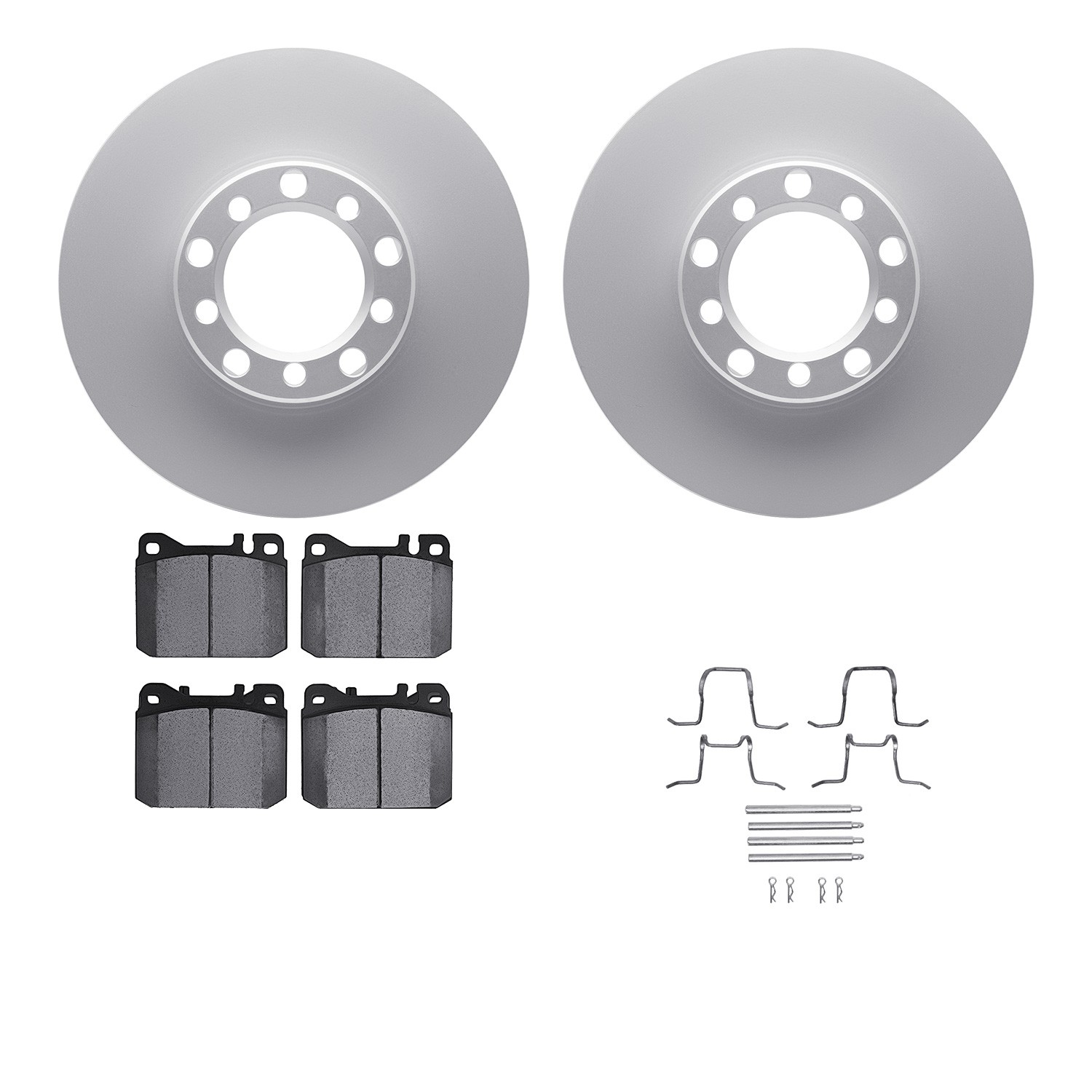 DYN 4612-63005 DFC Geospec Rotors with EURO 5000 Ceramic Brake Pads includes Hardware