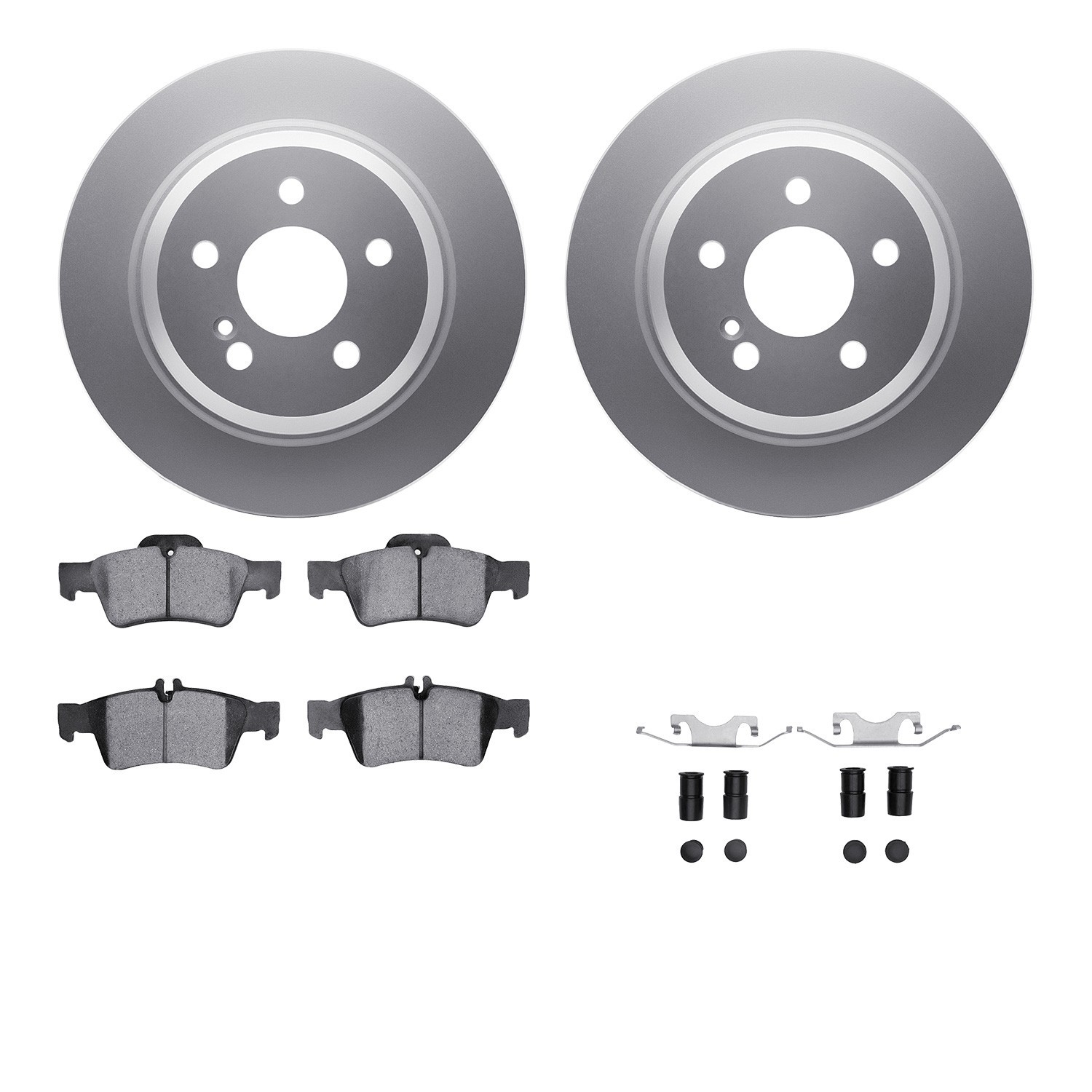 DYN 4612-63037 DFC Geospec Rotors with EURO 5000 Ceramic Brake Pads includes Hardware