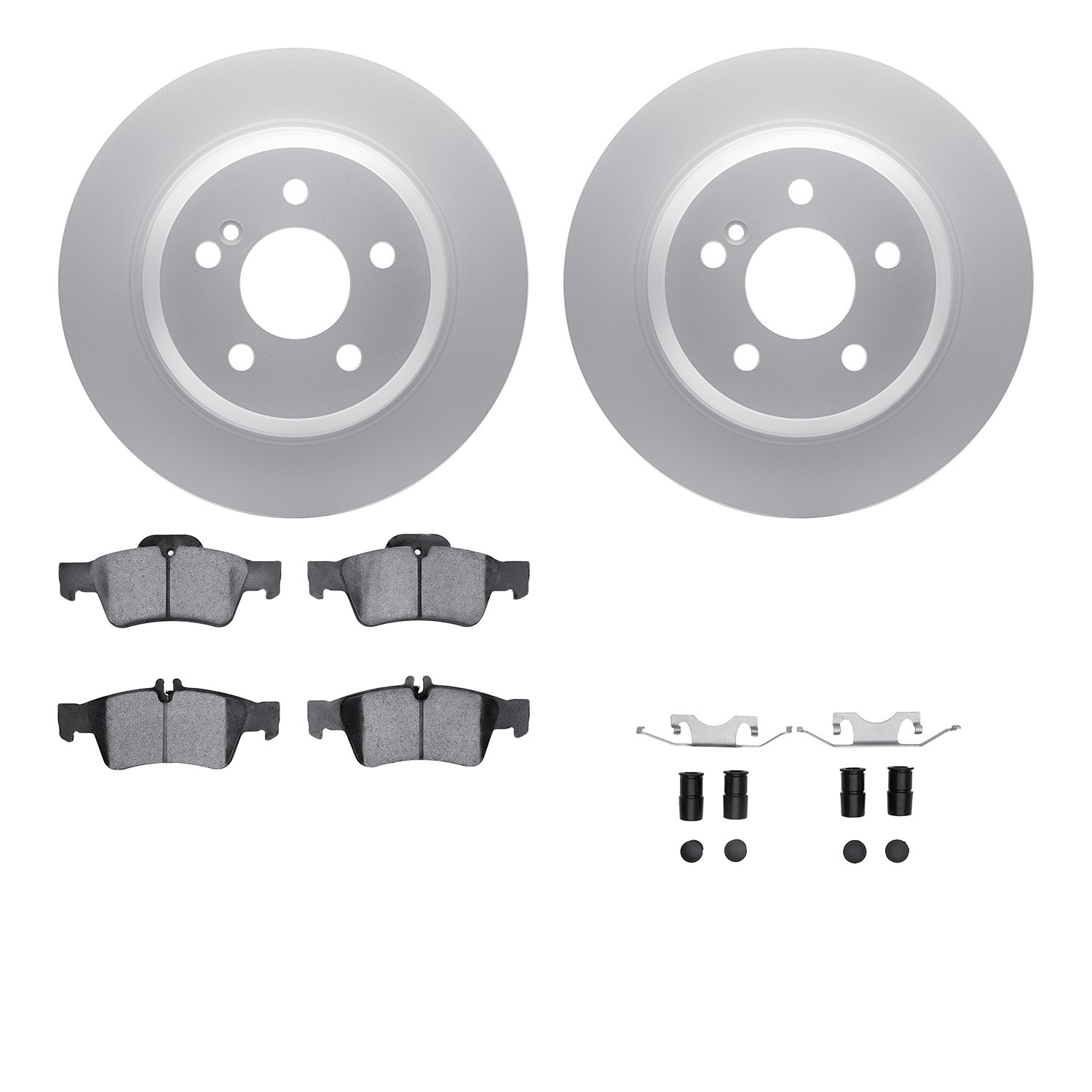 DYN 4612-63042 DFC Geospec Rotors with EURO 5000 Ceramic Brake Pads includes Hardware