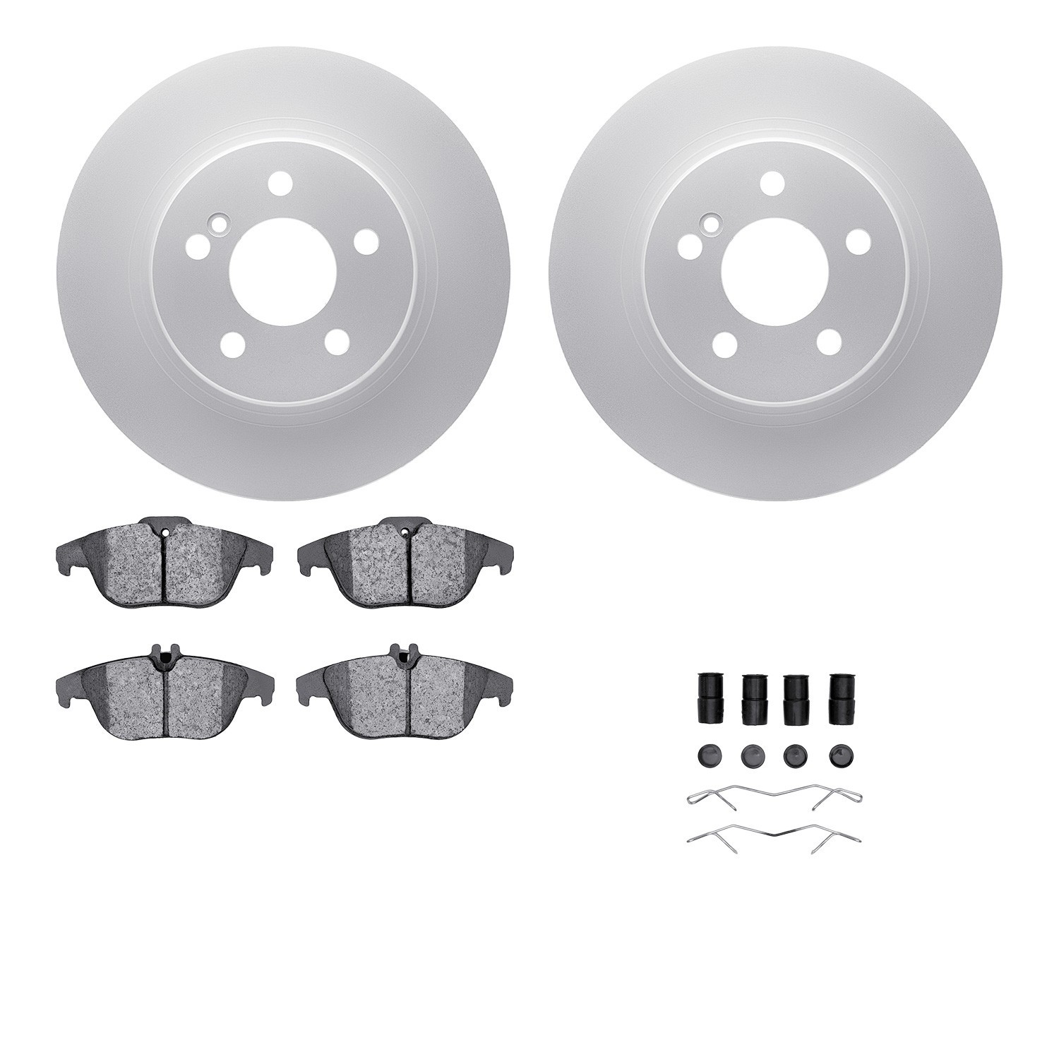 DYN 4612-63053 DFC Geospec Rotors with EURO 5000 Ceramic Brake Pads includes Hardware