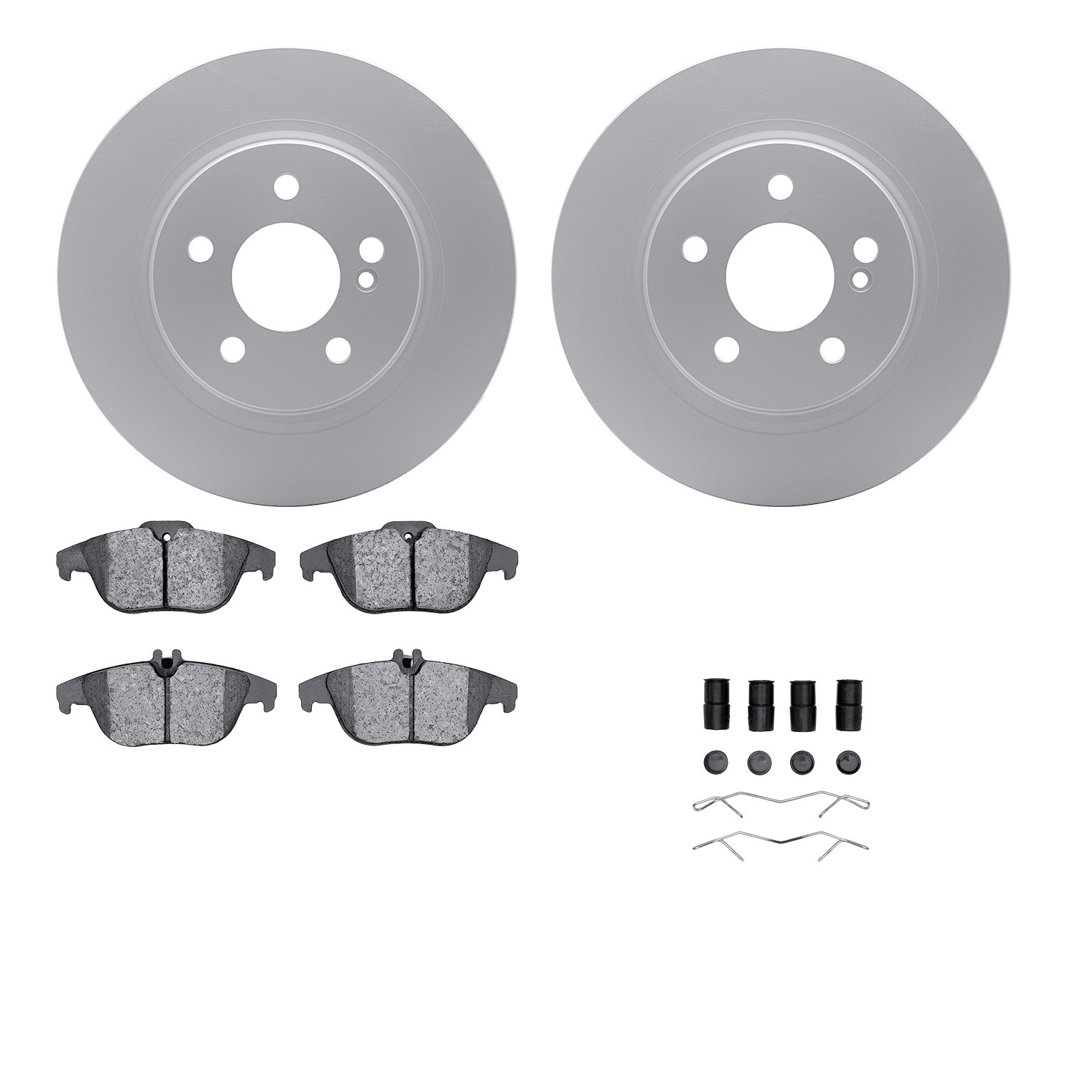 DYN 4612-63054 DFC Geospec Rotors with EURO 5000 Ceramic Brake Pads includes Hardware