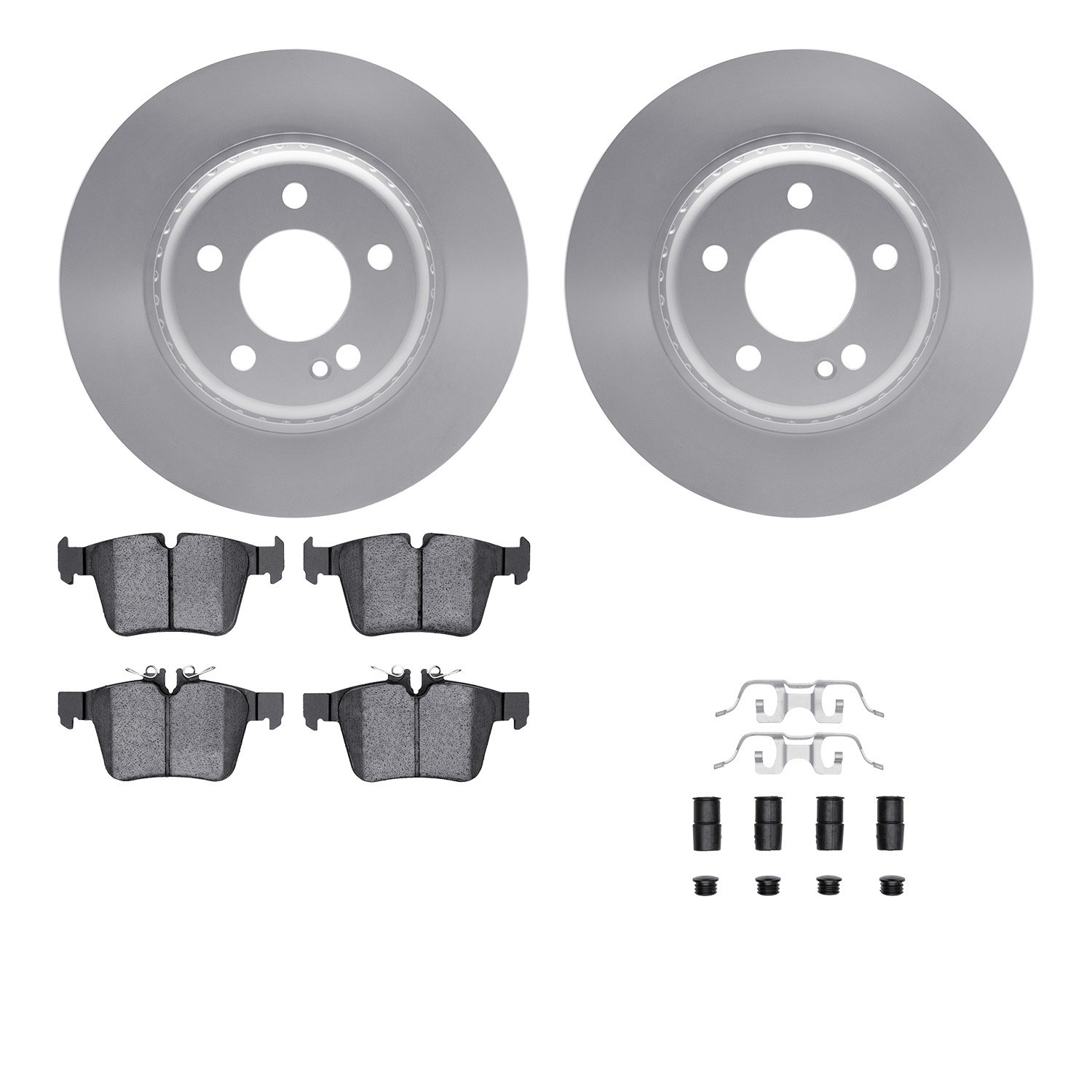 DYN 4612-63062 DFC Geospec Rotors with EURO 5000 Ceramic Brake Pads includes Hardware