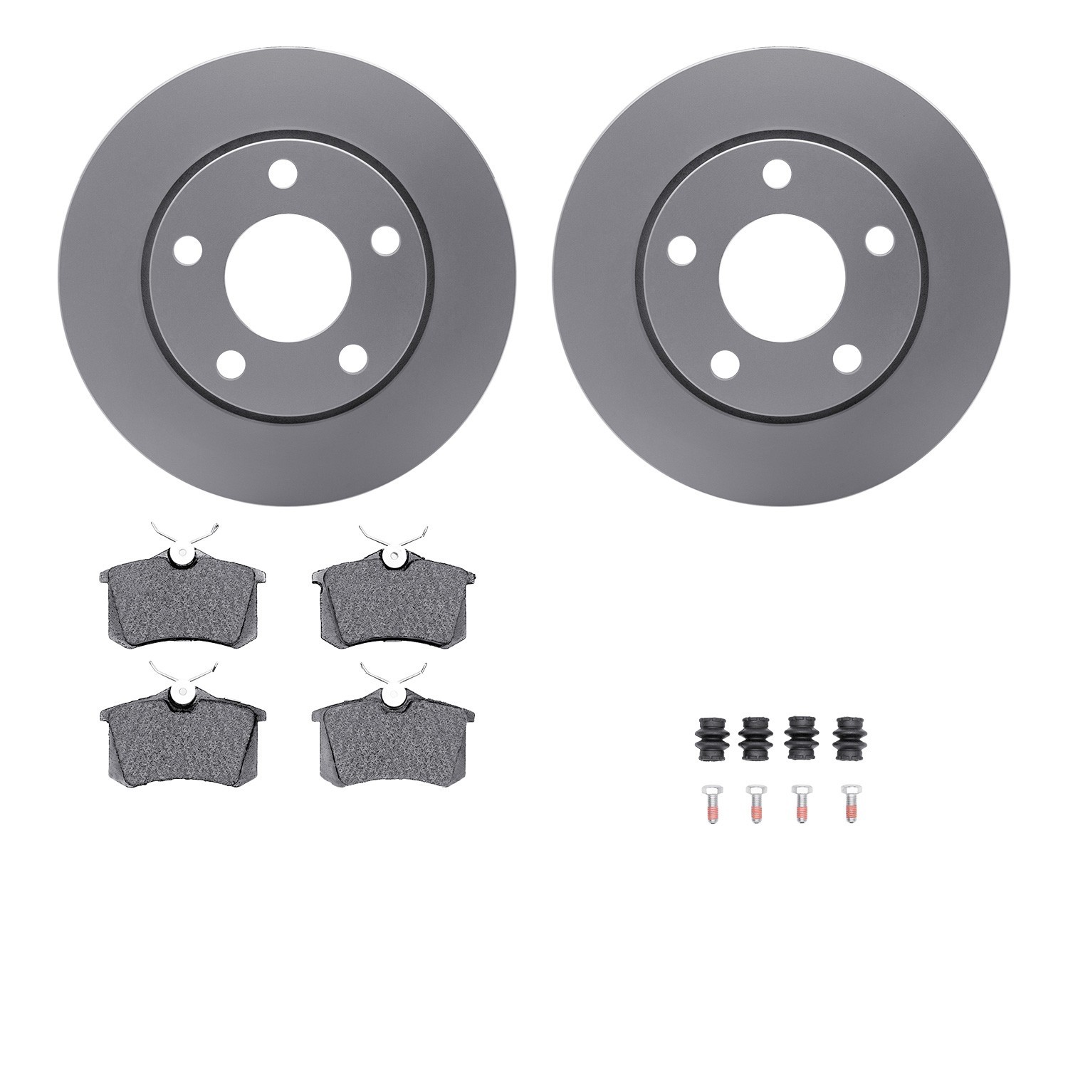 DYN 4612-73009 DFC Geospec Rotors with EURO 5000 Ceramic Brake Pads includes Hardware