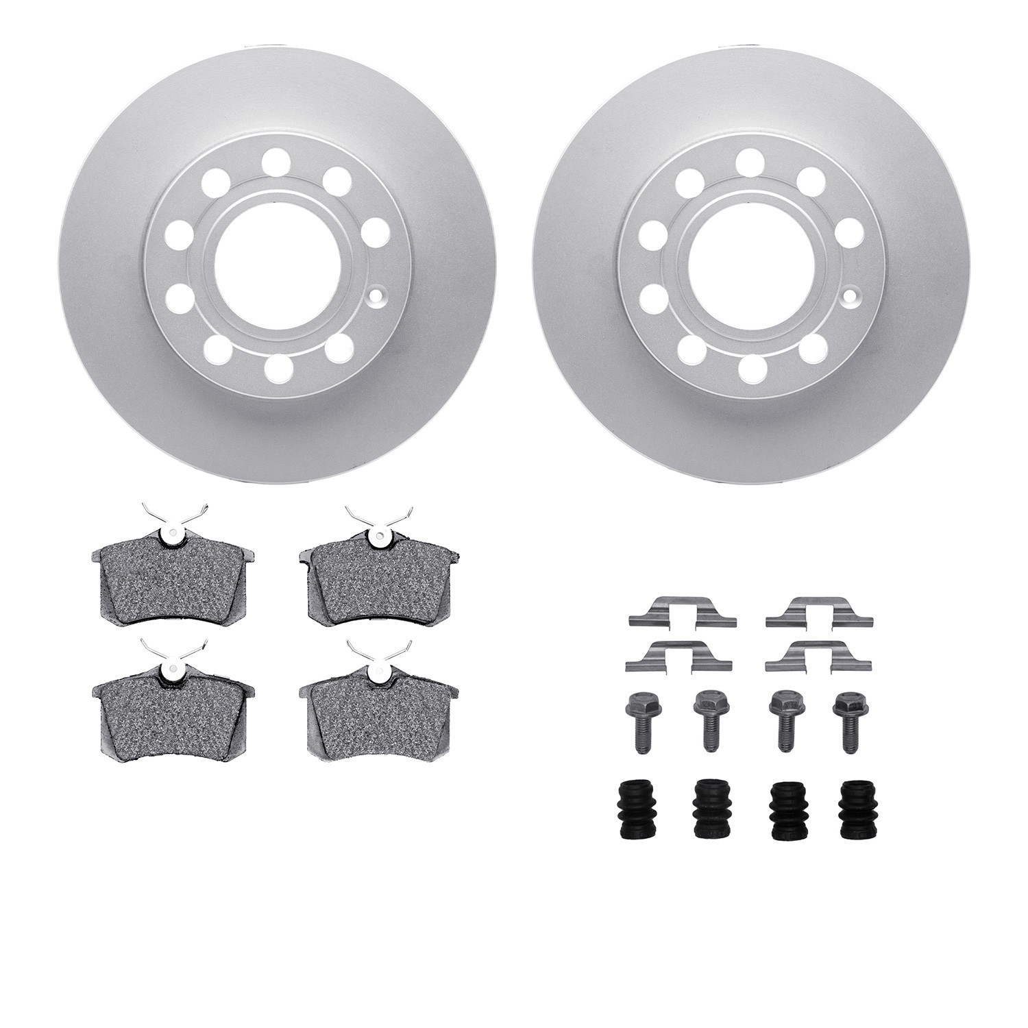 DYN 4612-73025 DFC Geospec Rotors with EURO 5000 Ceramic Brake Pads includes Hardware
