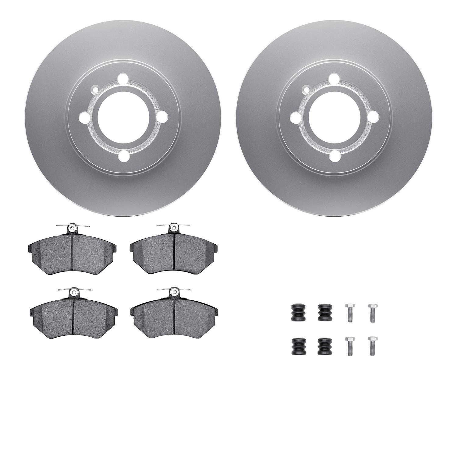 DYN 4612-74001 DFC Geospec Rotors with EURO 5000 Ceramic Brake Pads includes Hardware