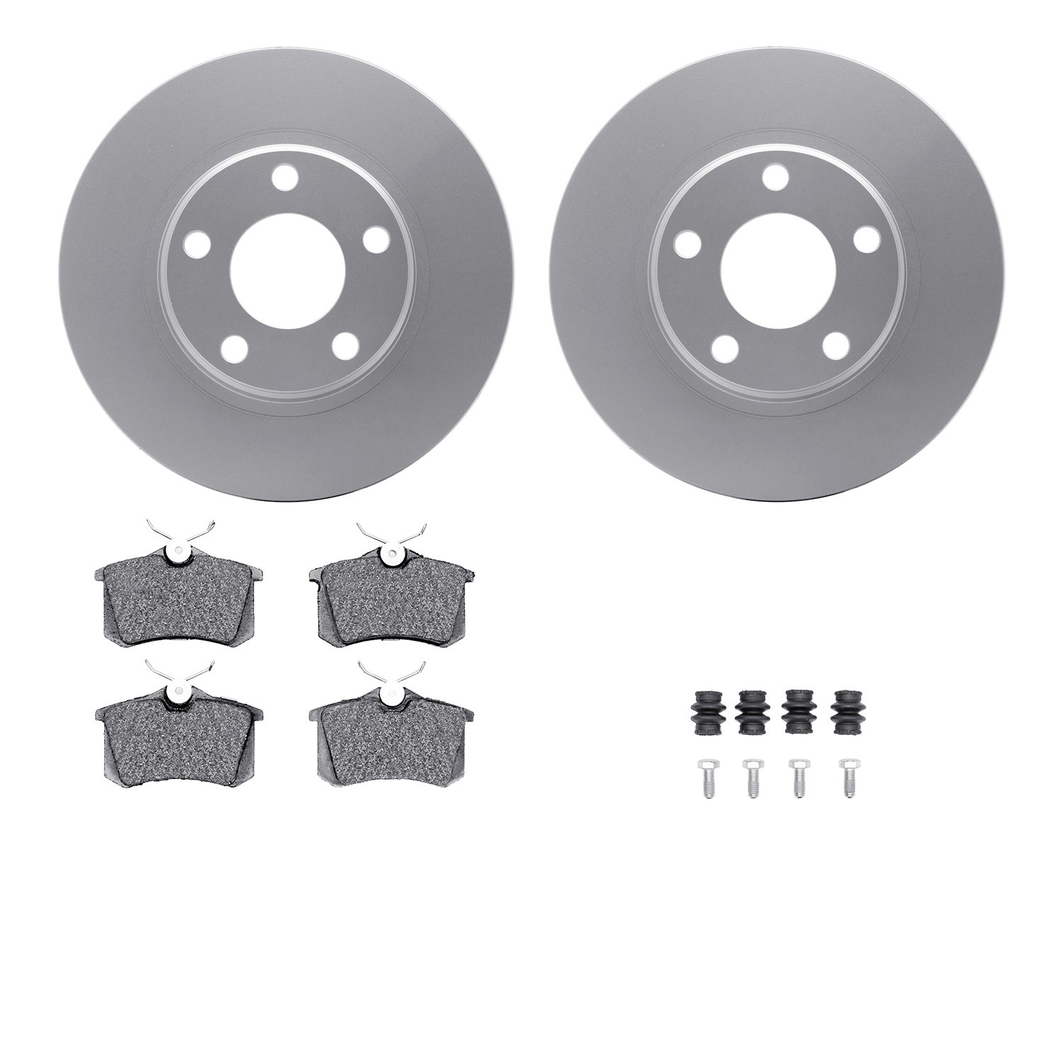DYN 4612-74009 DFC Geospec Rotors with EURO 5000 Ceramic Brake Pads includes Hardware