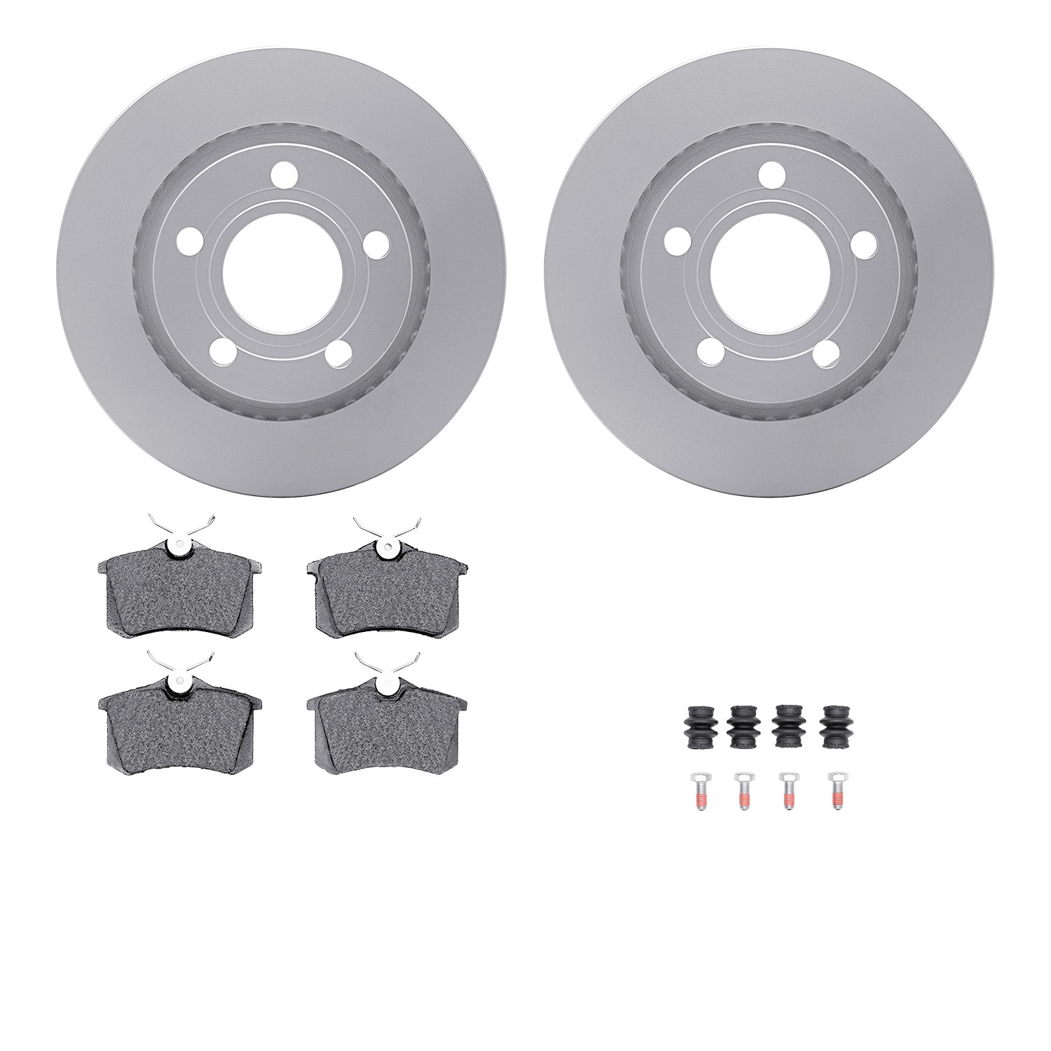 DYN 4612-74015 DFC Geospec Rotors with EURO 5000 Ceramic Brake Pads includes Hardware
