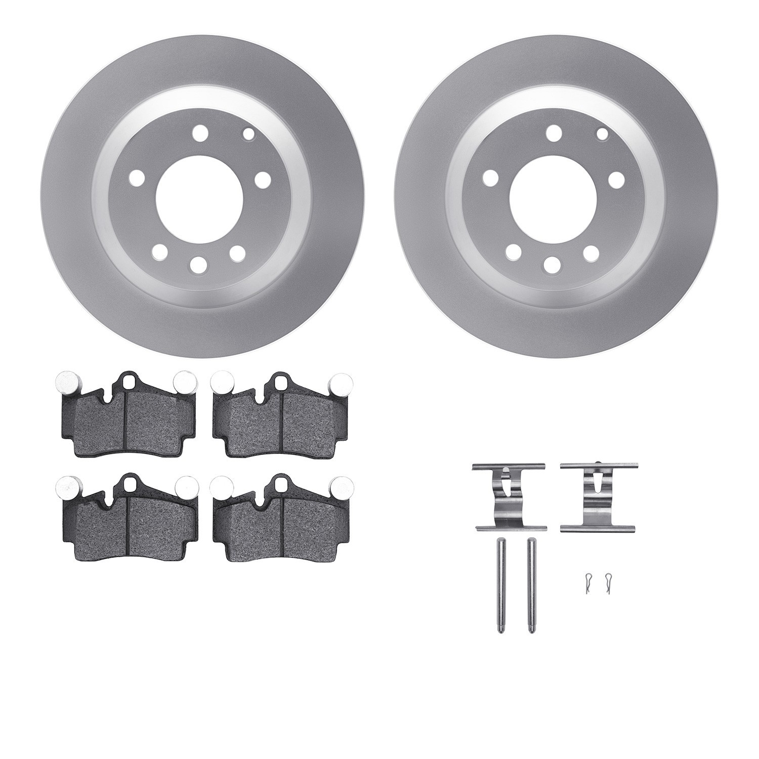 DYN 4612-74030 DFC Geospec Rotors with EURO 5000 Ceramic Brake Pads includes Hardware