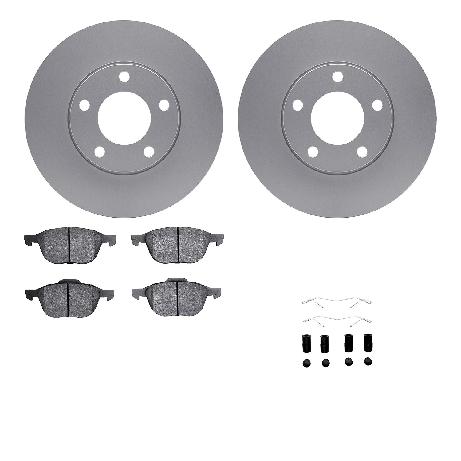 DYN 4612-80002 DFC Geospec Rotors with EURO 5000 Ceramic Brake Pads includes Hardware