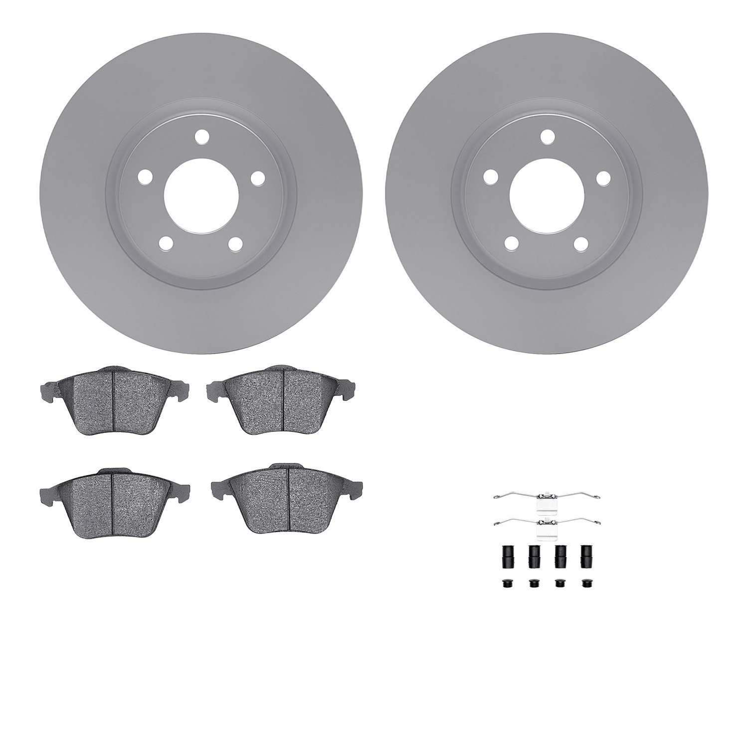 DYN 4612-80004 DFC Geospec Rotors with EURO 5000 Ceramic Brake Pads includes Hardware