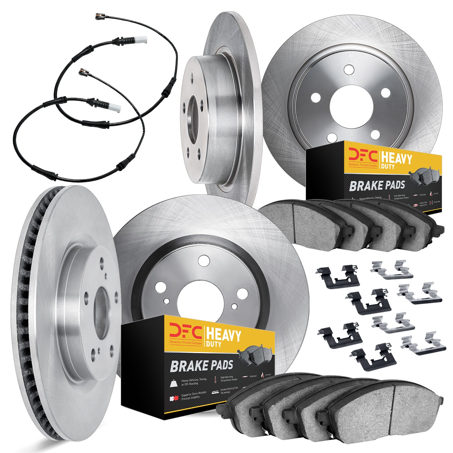 DYN 6224-40010 DFC Brake Rotor- HD Brake Pad - Hardware and Sensor