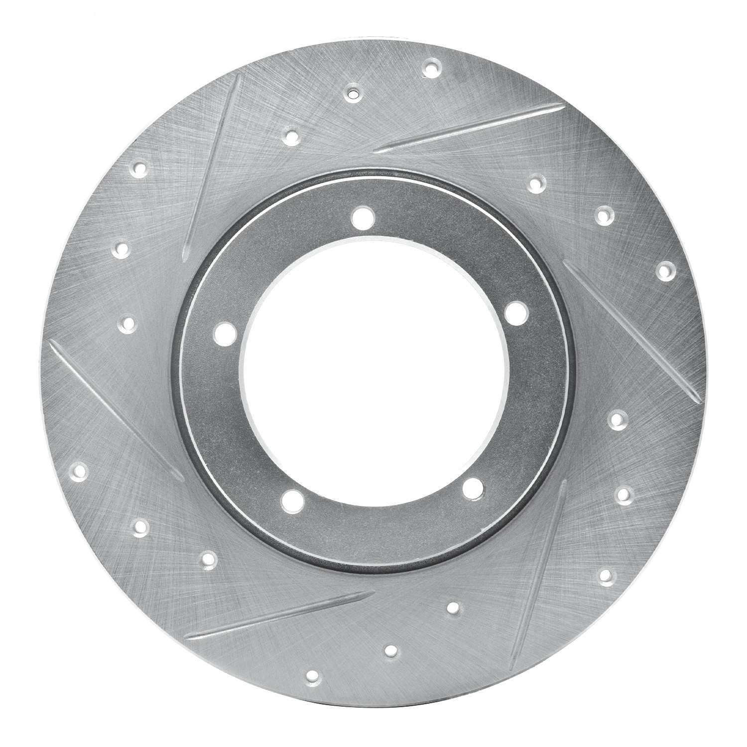 DYN 631-02000L DFC Brake Rotor - Drilled and Slotted - Silver - Image 3