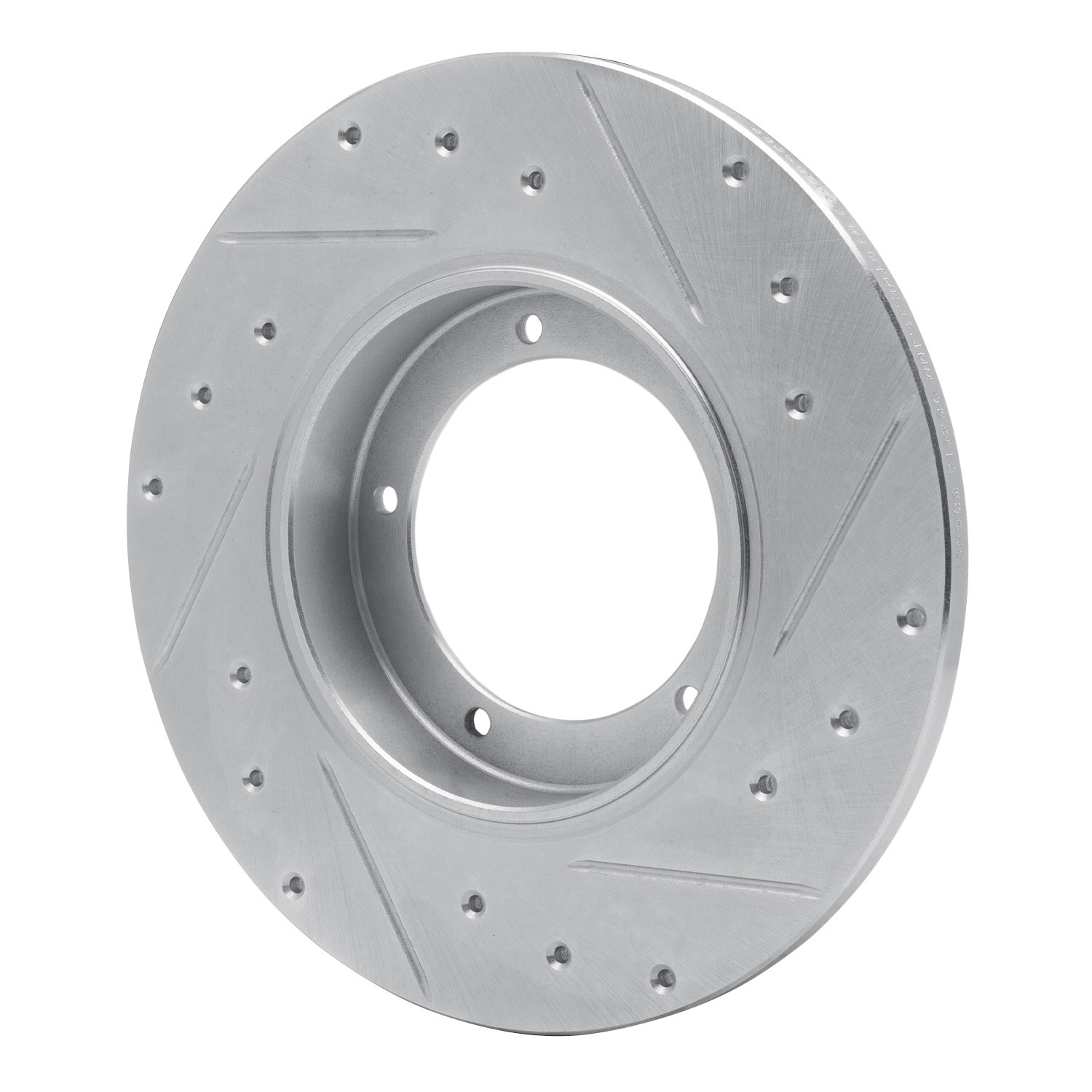 DYN 631-02000L DFC Brake Rotor - Drilled and Slotted - Silver - Image 5