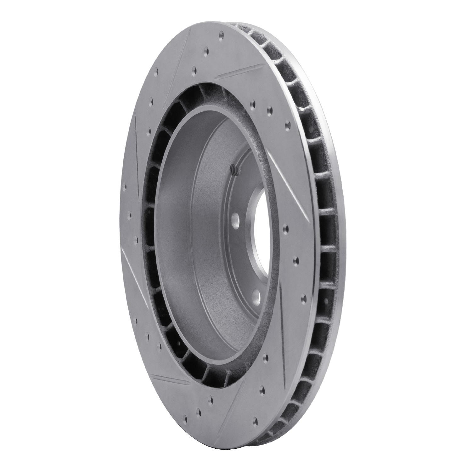 DYN 631-02089R DFC Brake Rotor - Drilled and Slotted - Silver - Image 5