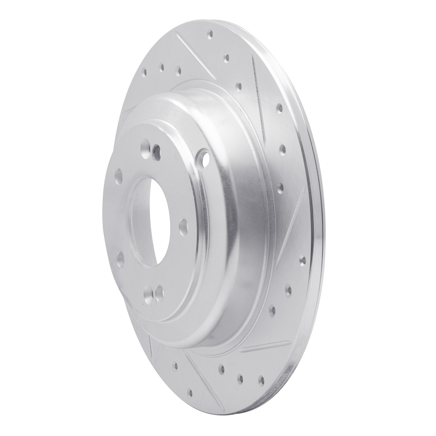 DYN 631-03033R DFC Brake Rotor - Drilled and Slotted - Silver