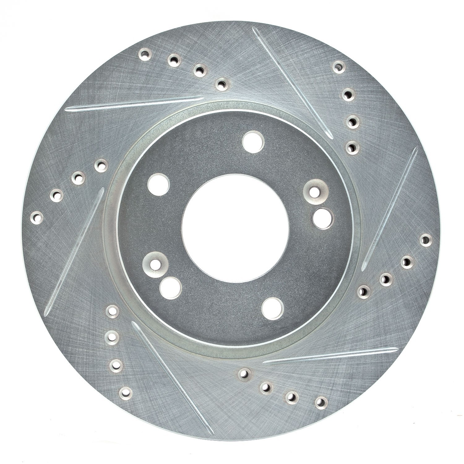 DYN-631-03054R DFC Brake Rotor - Drilled and Slotted - Silver - Image 3