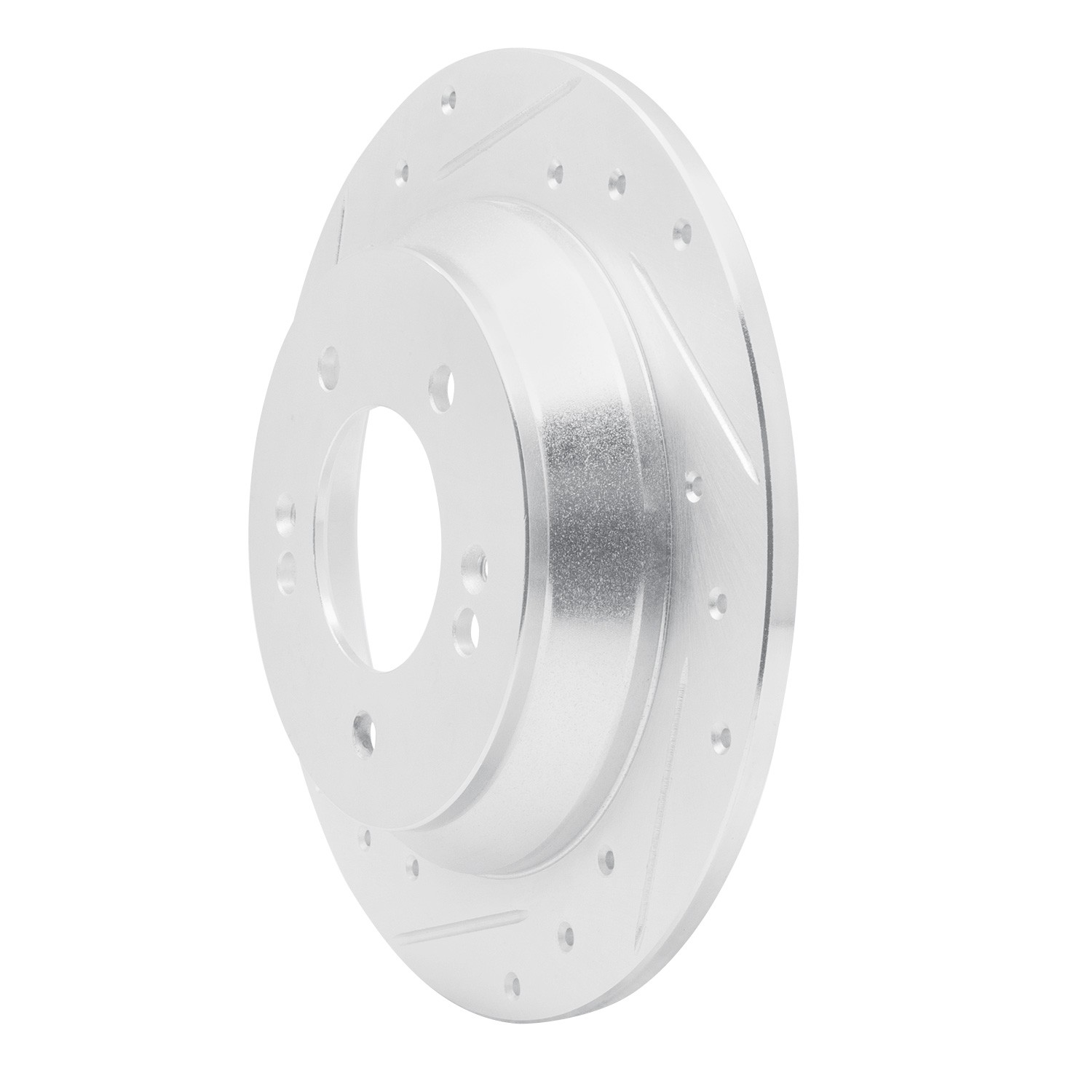 DYN 631-03059L DFC Brake Rotor - Drilled and Slotted - Silver
