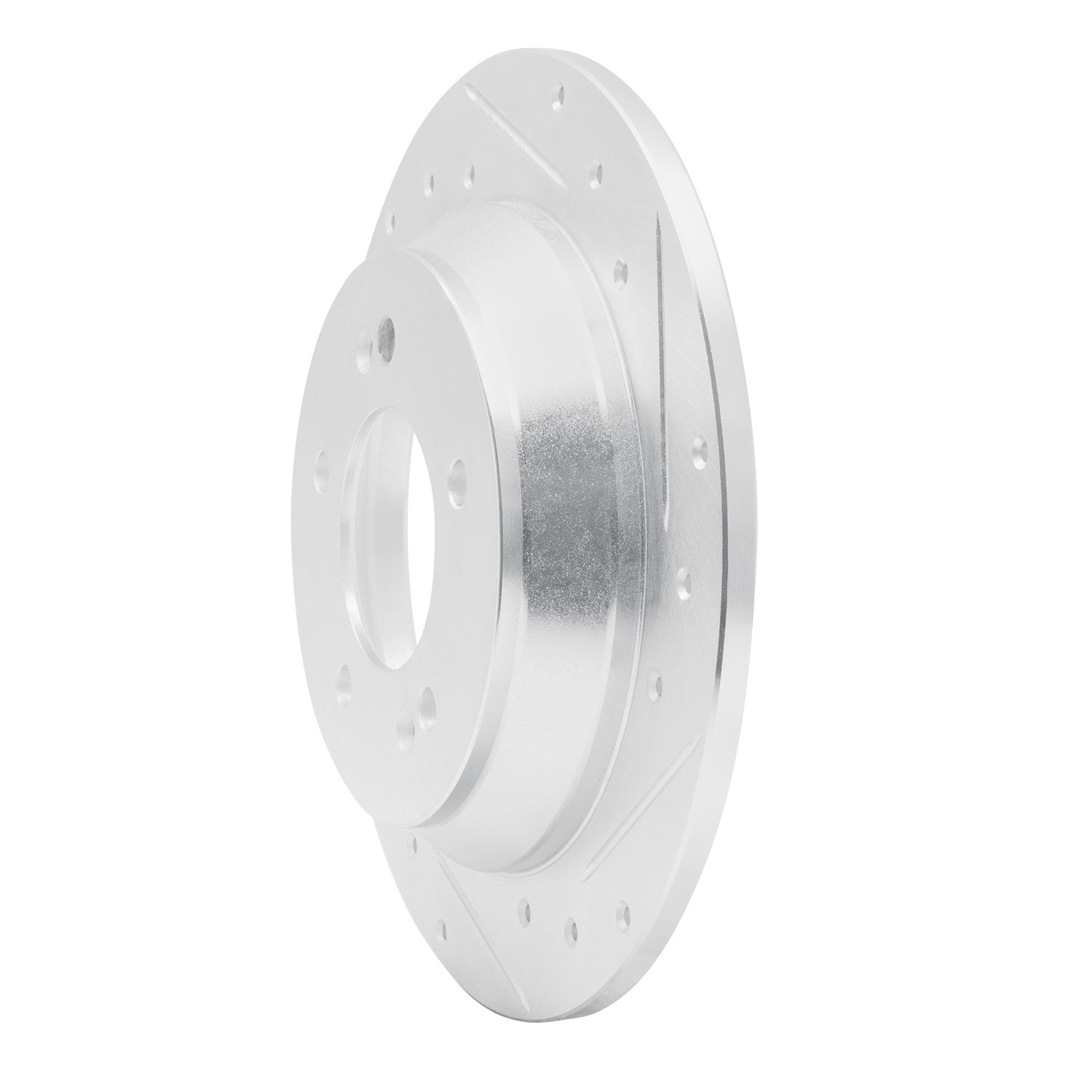 DYN 631-03059R DFC Brake Rotor - Drilled and Slotted - Silver